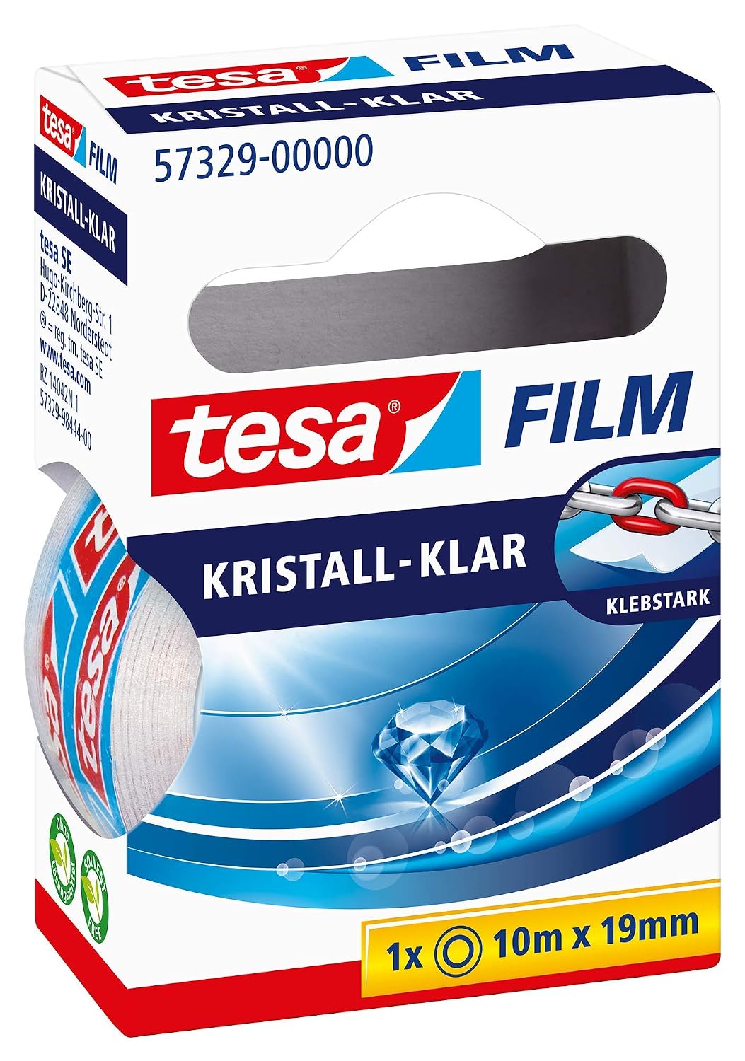 Detalle 2 de tesa tesafilm 57329-00000-02 transparante plakband, 10 m x 19 mm