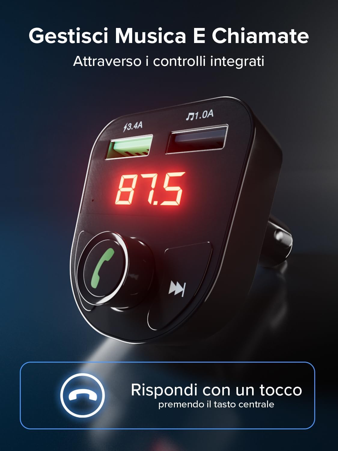 Thumbnail 4 de SBS Carica Batteria Auto 15W con FM