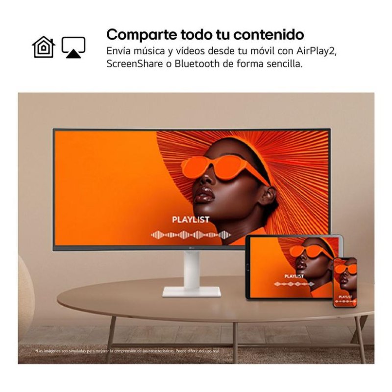 Thumbnail 2 de LG 34U601SA-W 34" UltraWide WQHD, 100 Hz, HDR10, Altavoces, Blanco: Ficha de compra