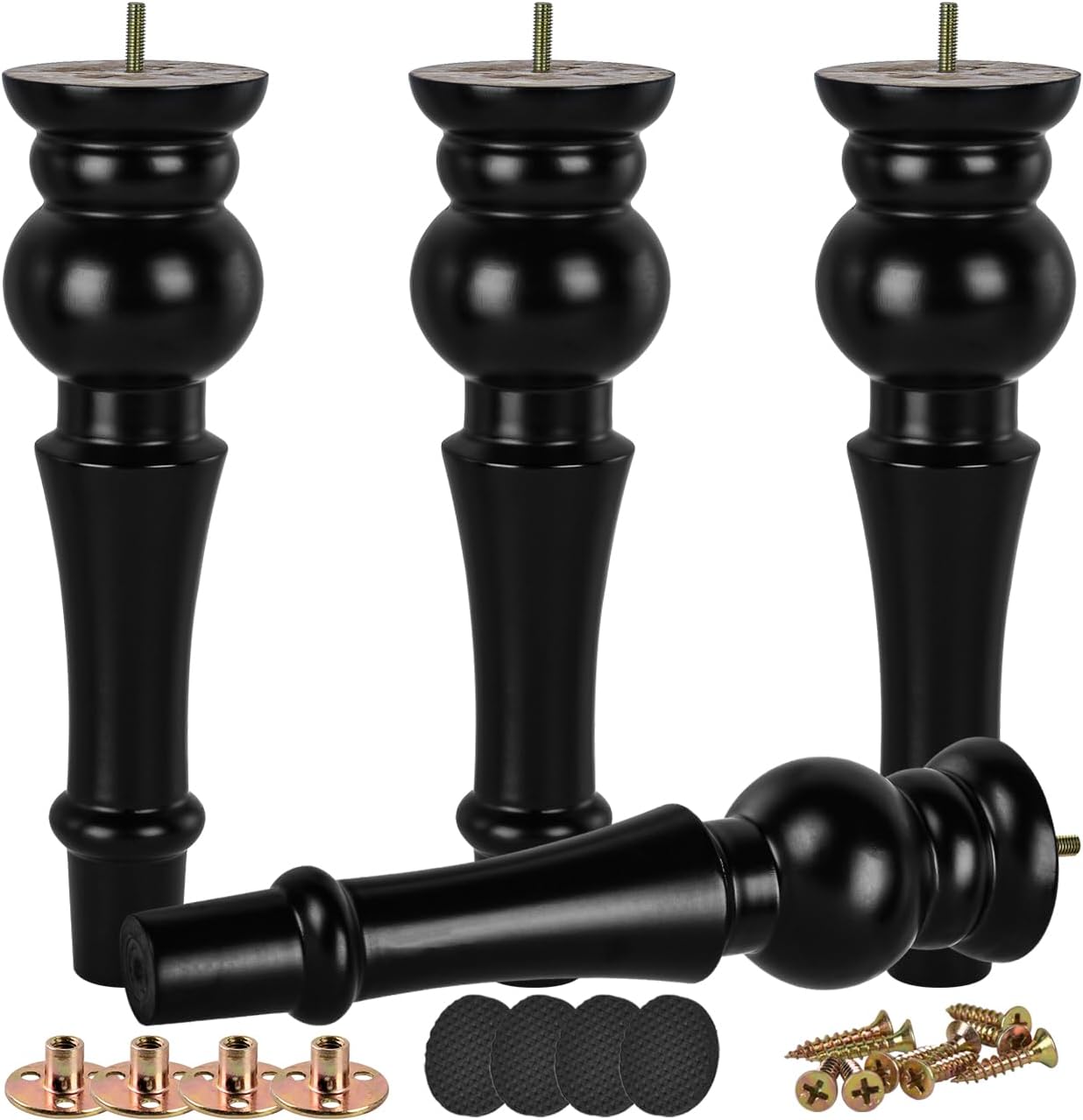 Thumbnail 6 de Btowin Wooden Furniture Legs, 9 Inch