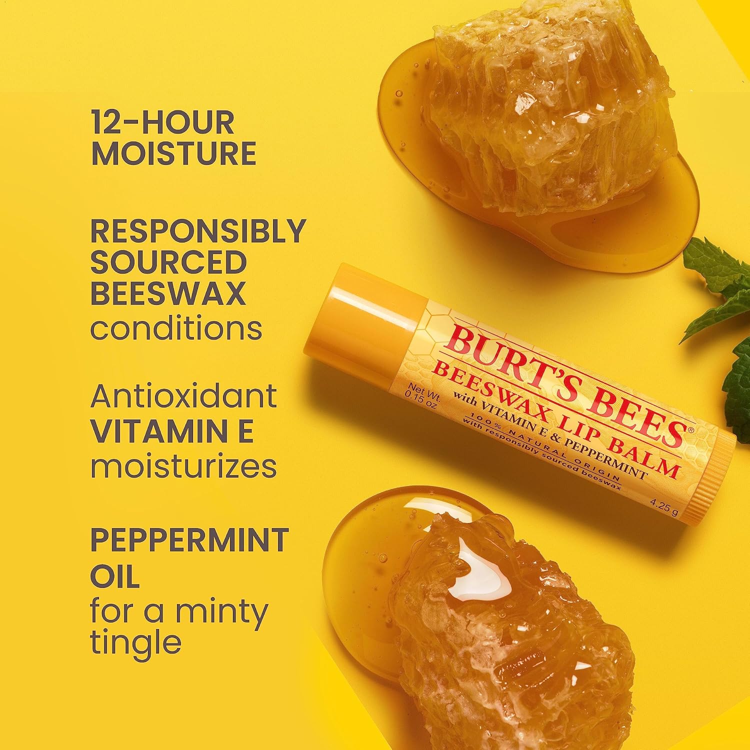 Detalle 2 de Burt's Bees Original Beeswax Lip Balm 12-pack ๐