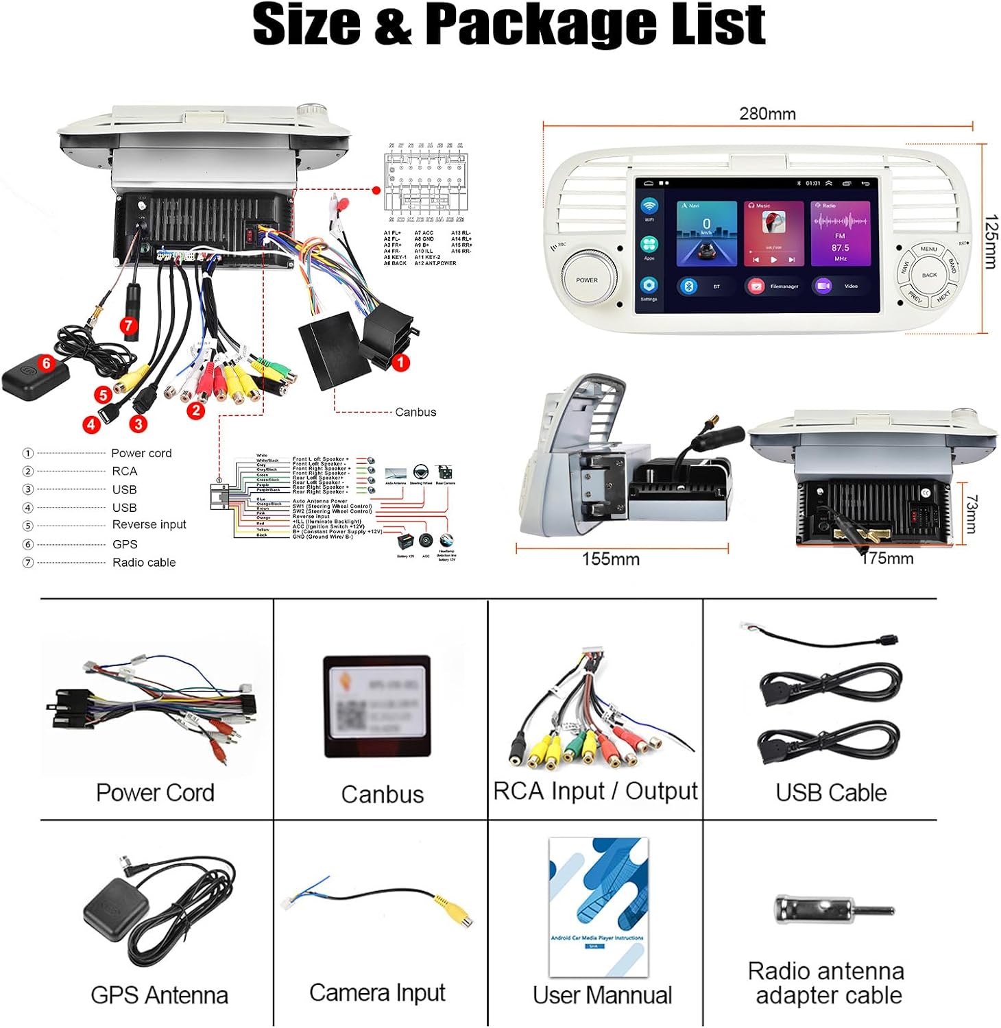 Detalle 2 de SIXWIN 2+64G Android 13 Autoradio 7" HD