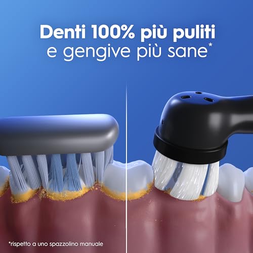 Detalle de Oral-B iO 3 Spazzolino Elettrico Nero con 1 Testina, Custodia e Dentifricio