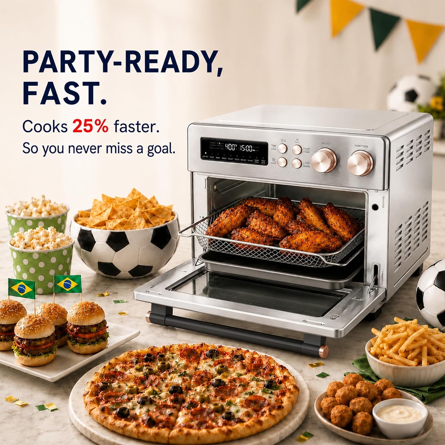 Thumbnail 5 de VAL CUCINA Infrared Air Fryer Toaster Oven 6-slice ๐