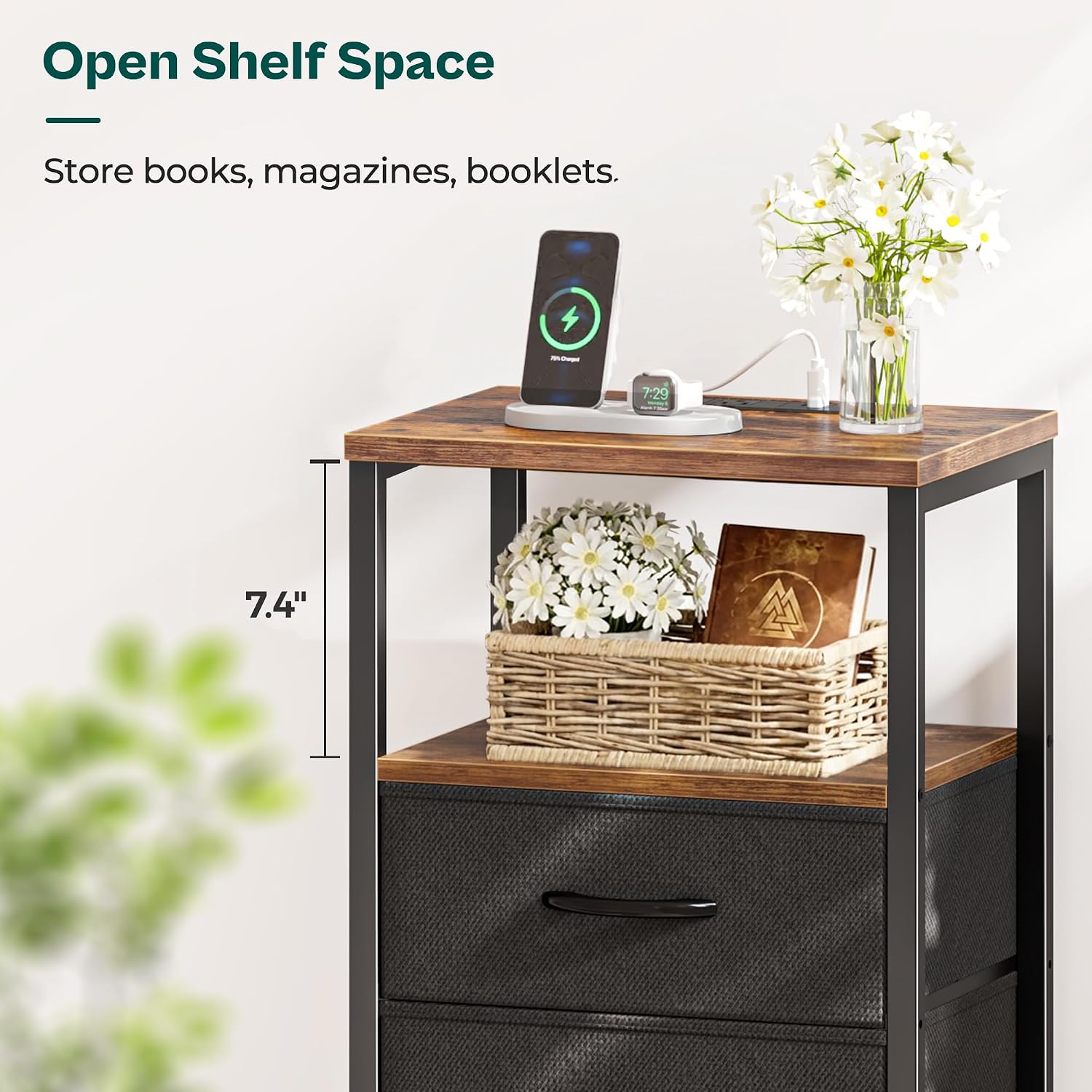 Thumbnail 6 de Huuger Nightstand with Charging Station