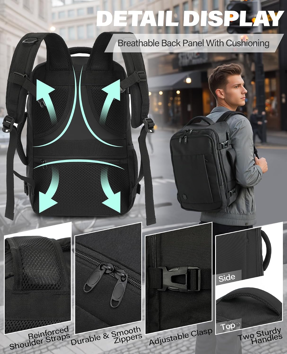 Thumbnail 4 de VANKEV Easyjet Cabin Bag 45x36x20 underseat backpack