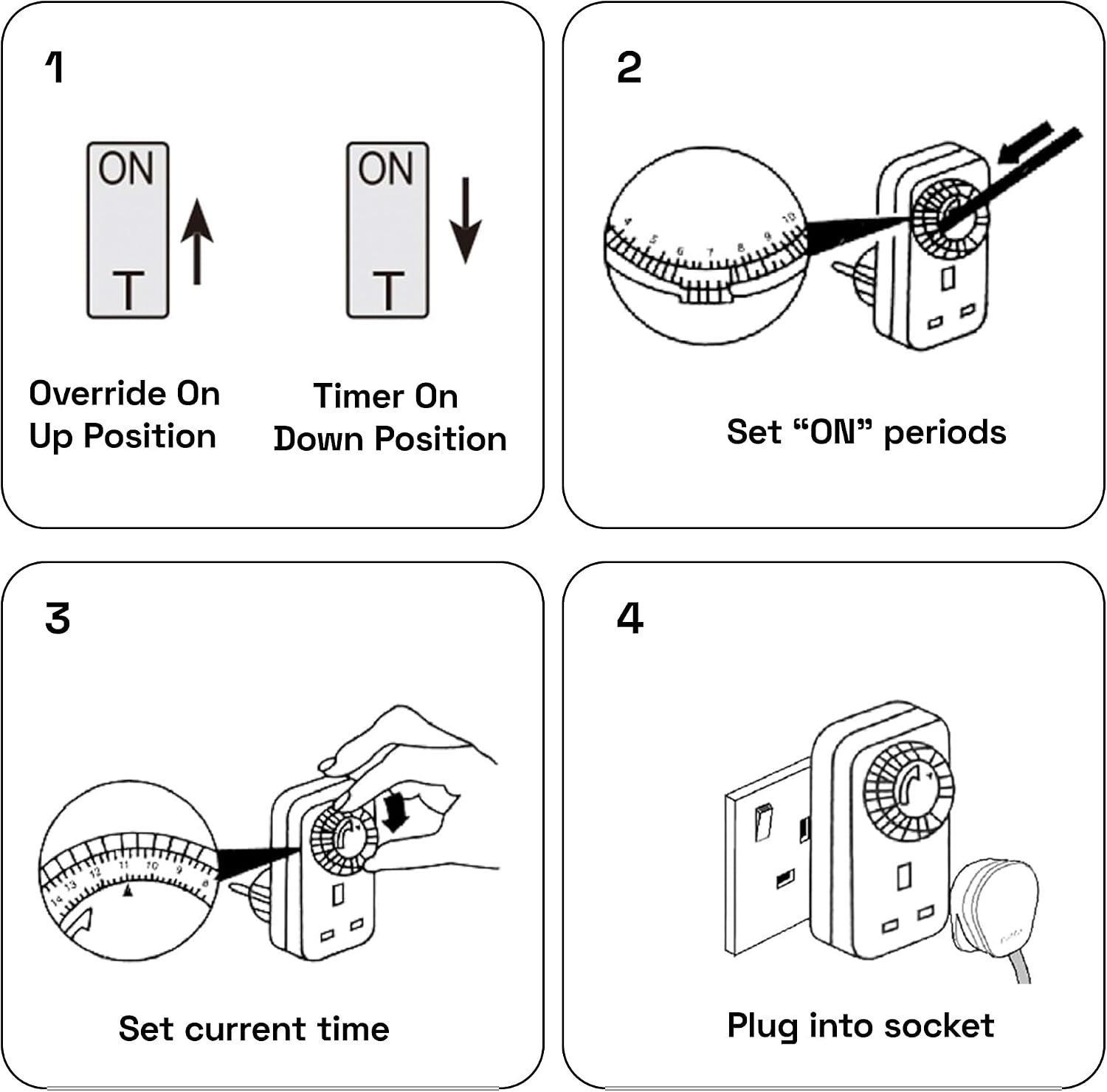 Thumbnail 6 de HBN Plug Timer Socket UK 2 Pack 15min