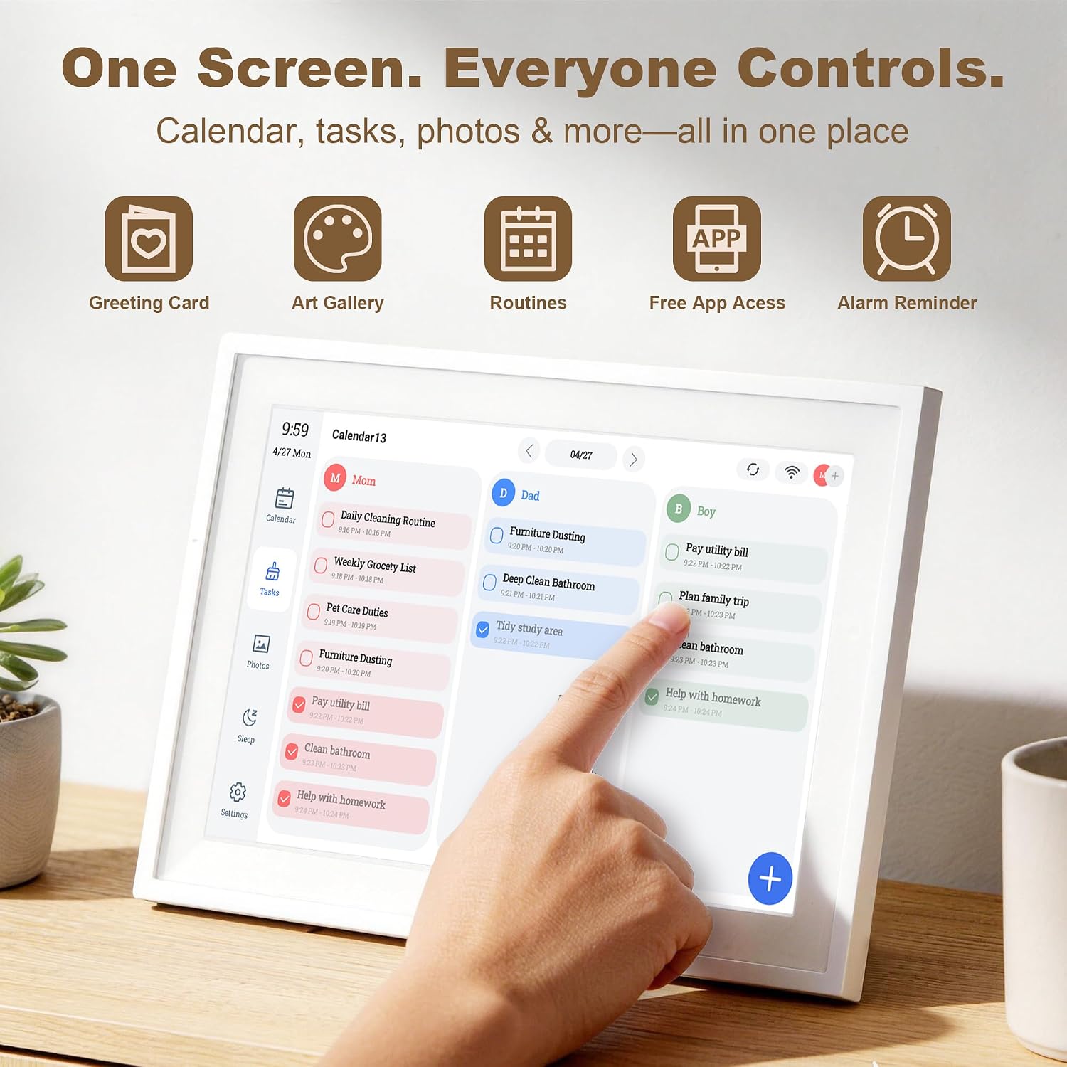 Detalle 2 de Telonixium smart digital calendar, 10.1-inch