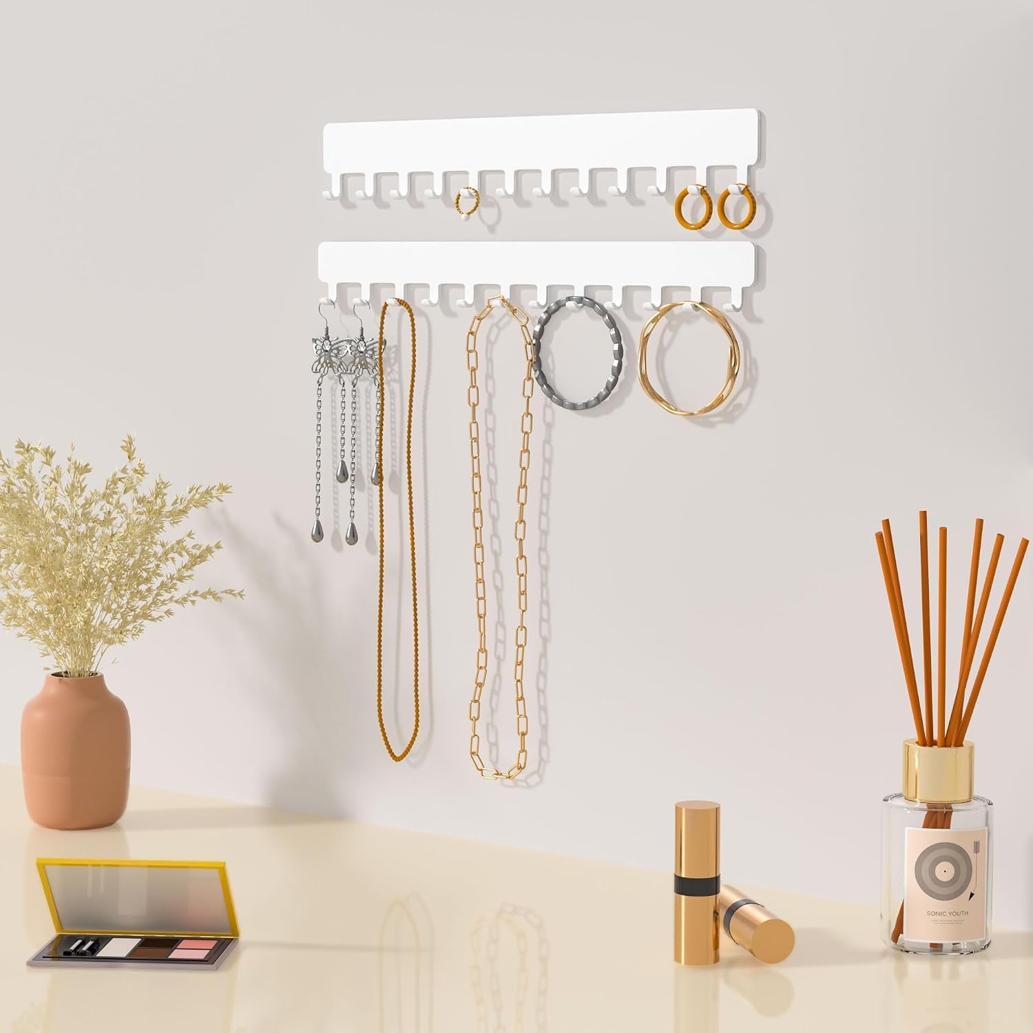 Detalle 2 de Kettenhalter Wandmontage mit 11 Haken Set