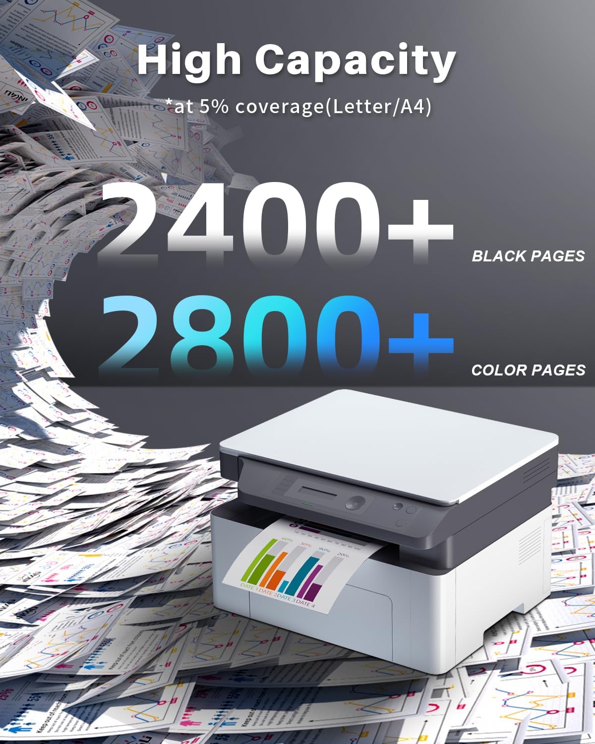 Detalle 2 de INK4U TK5440 Toner Compatibili per Kyocera TK-5440 4 Colori – 2.400–2.800 pagine
