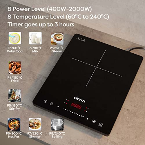 Thumbnail 5 de CIARRA CBTIH1 Placa Inducción Portátil 2000W 🔥 Control Táctil