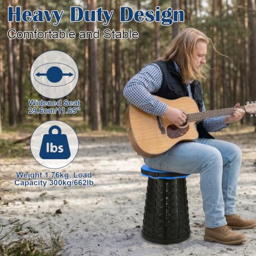 Thumbnail 3 de Owelth Klapphocker Faltbar Höherer 7,5–51,5 cm – Tragbar, robust und breit Sitzfläche