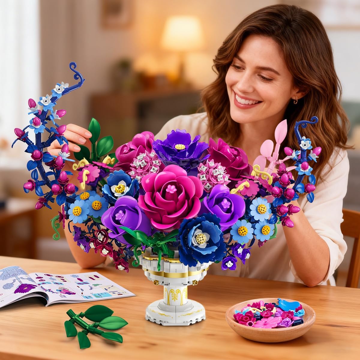 Thumbnail 2 de PLAXSOON Mond Blumen Bauspielzeugset