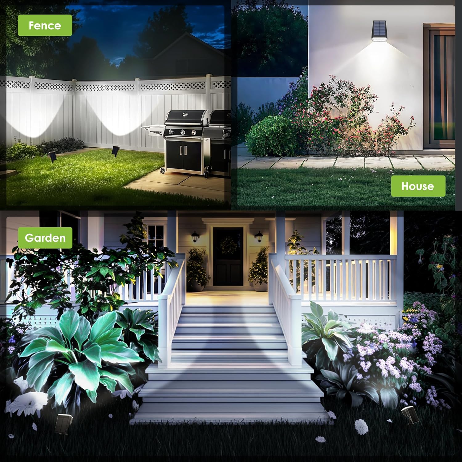 Thumbnail 6 de PATIOPIA 63-LED Solar Spot Lights for Outdoor Gardens (2 Pack) – IP65 Weatherproof, 3 Modes