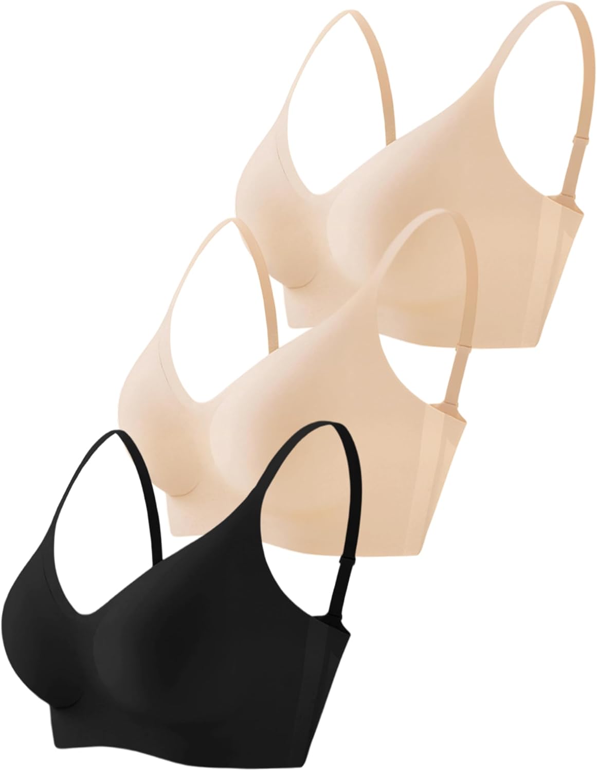Detalle de Quttlzze Wireless Seamless Bralette 3-pack
