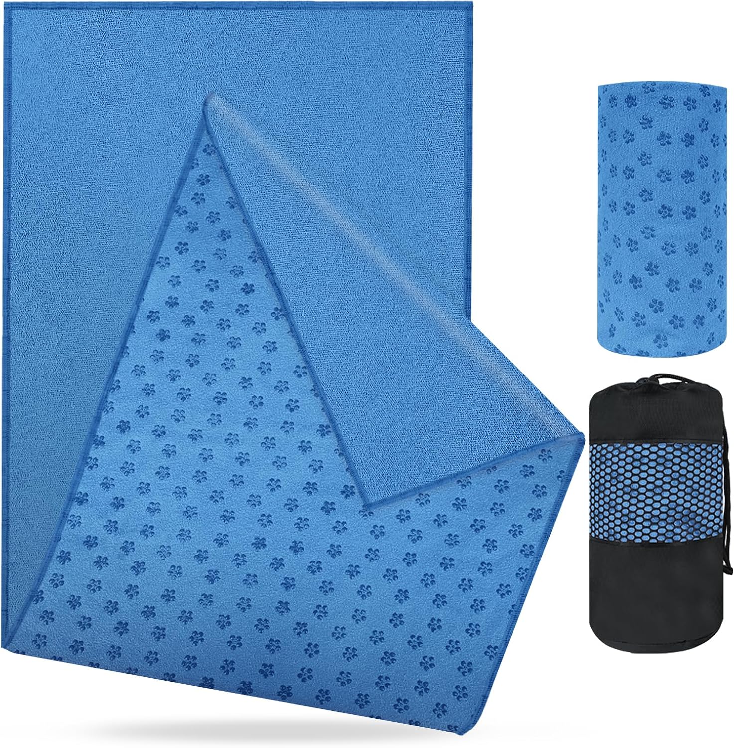 Detalle 2 de Flintronic Mikrofaser Yoga-Handtuch 183 × 63 cm – rutschfest, 2-in-1 mit Kühlhandtuch
