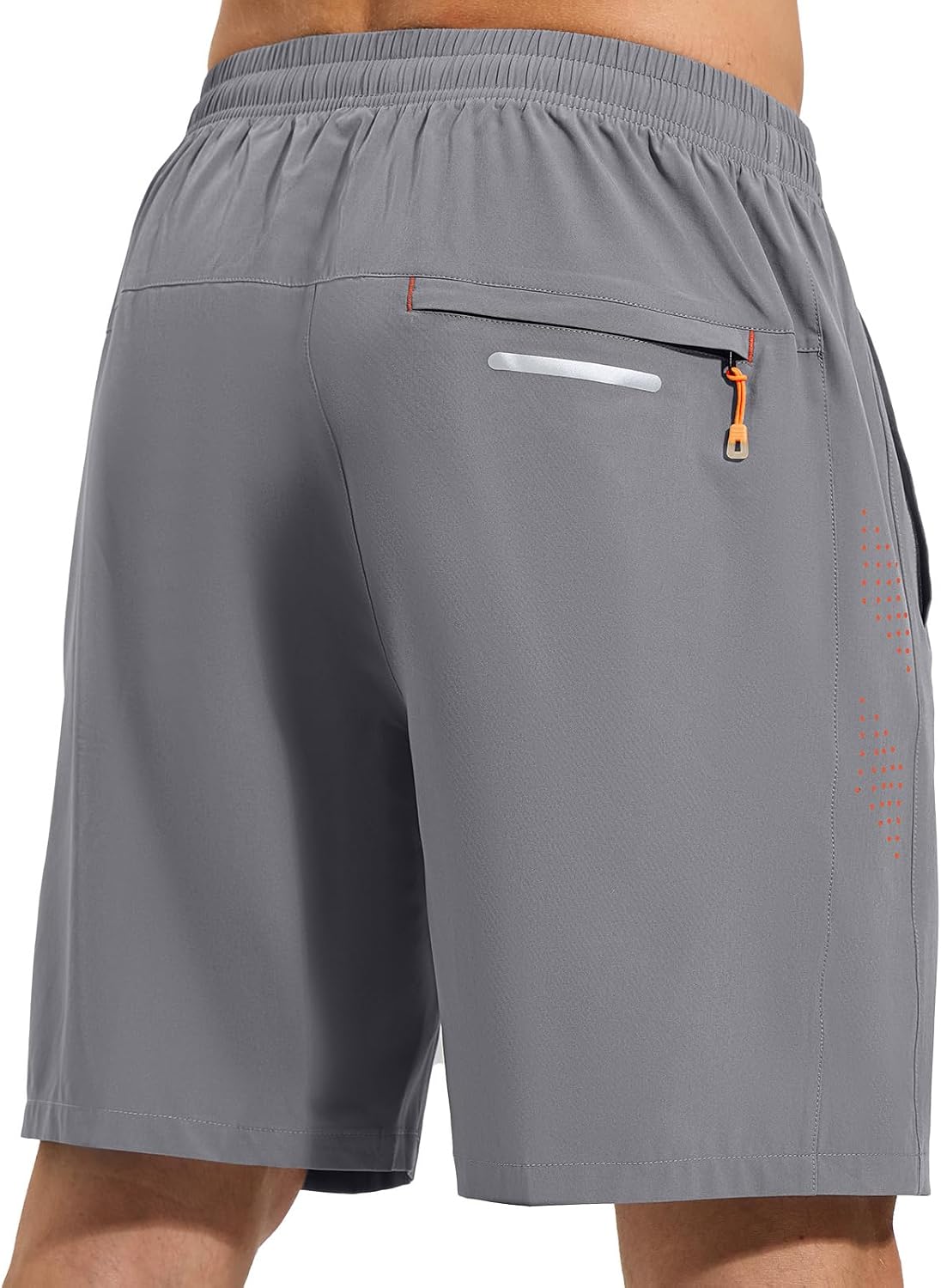 Thumbnail 2 de Cimic sportbroek voor heren, hardloopshort met ritsvak en reflecterende strepen