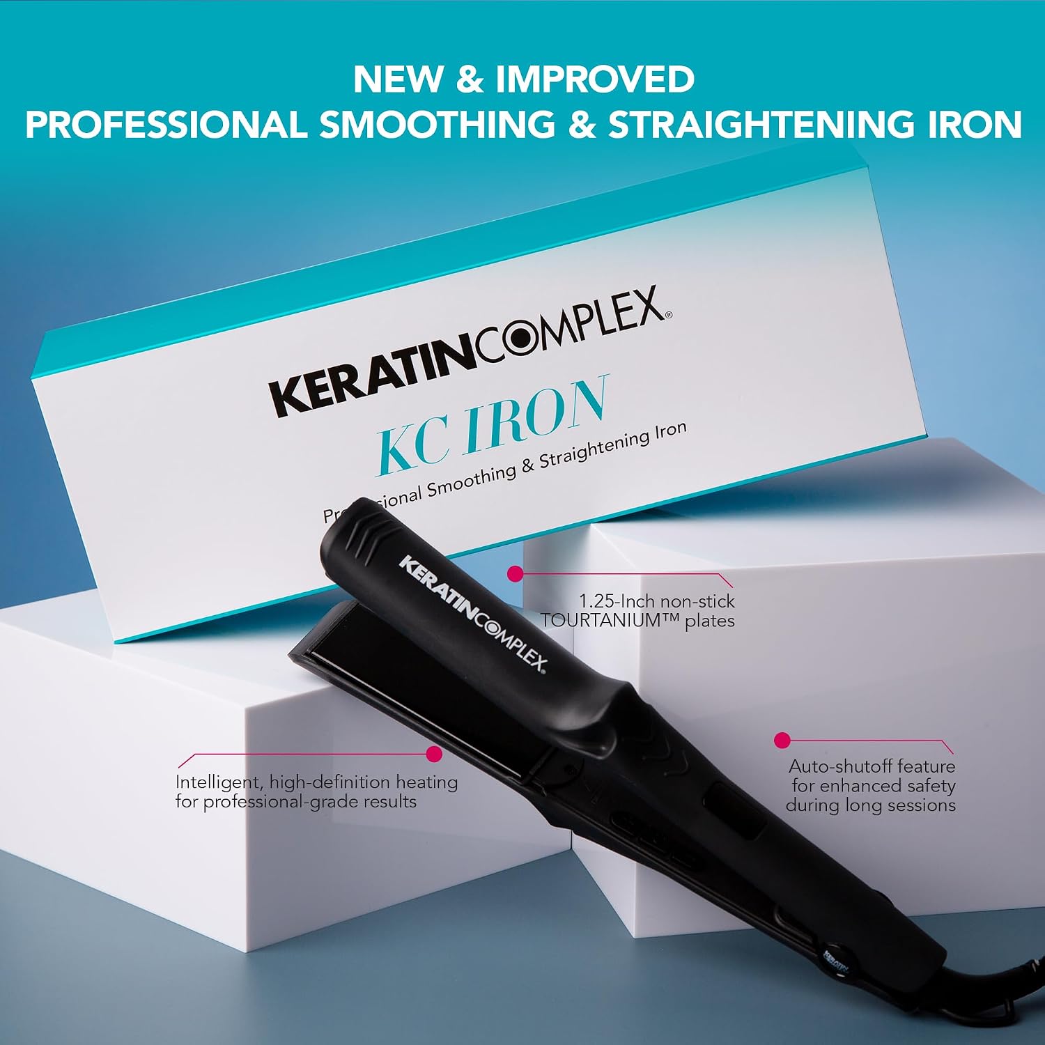 Detalle de Keratin Complex Smoothing Iron, 1.25-Inch