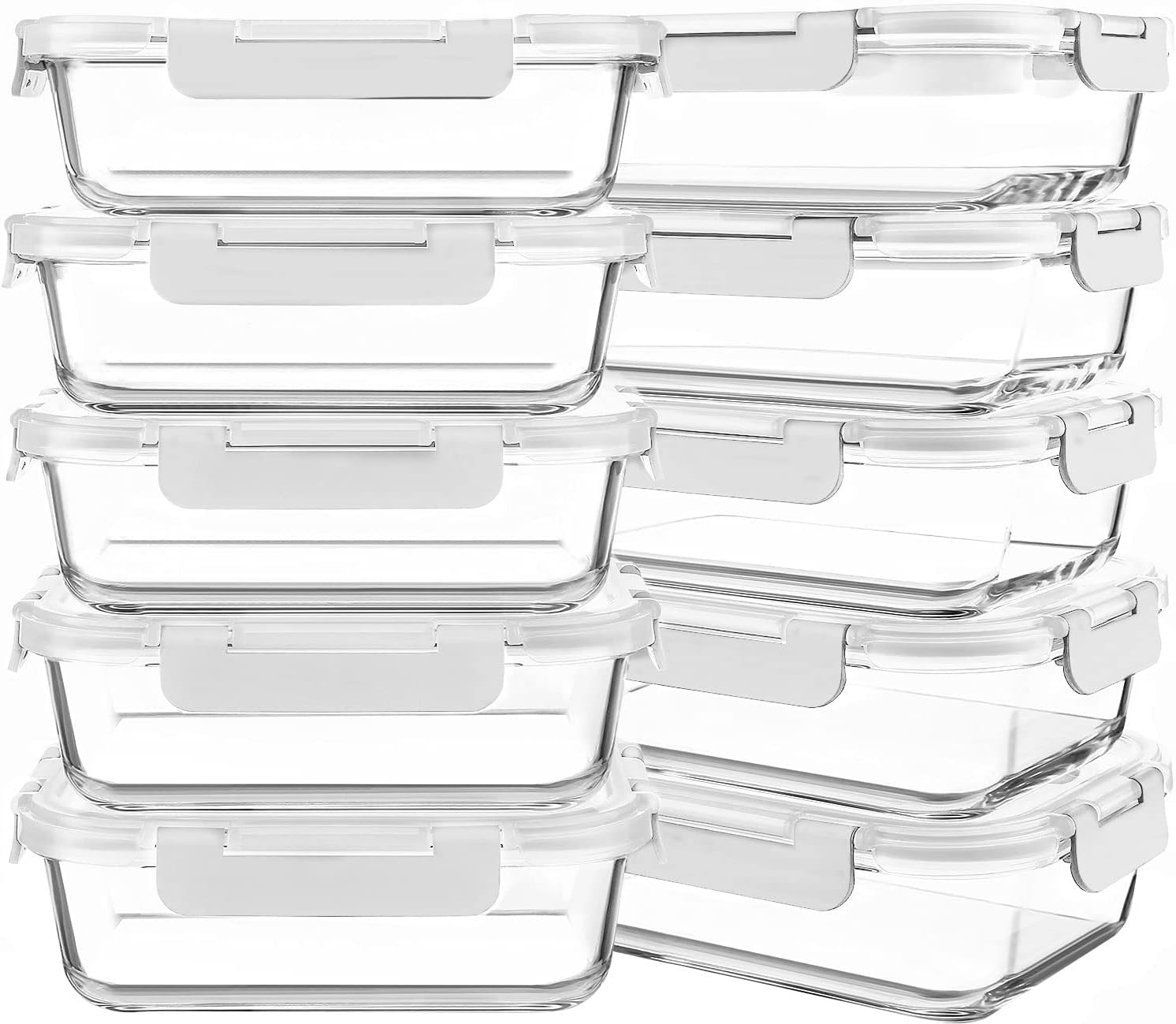 Detalle 2 de KOMUEE 30oz Glass Meal Prep Containers 🍱