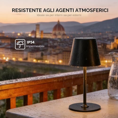 Detalle 2 de UPXNBOR 2 Pezzi Lampada da Tavolo Senza Fili in Metallo, Lampada Comodino