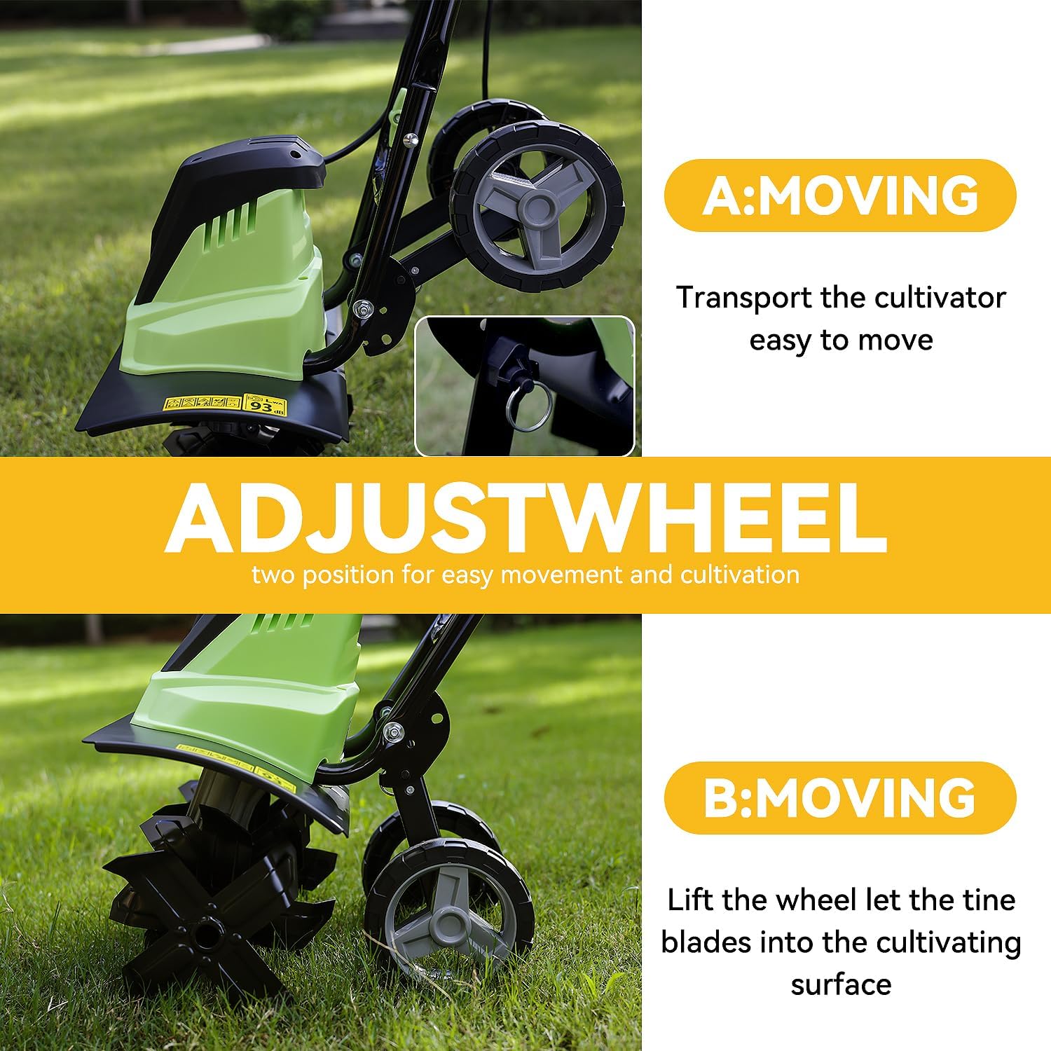 Detalle 2 de Electric garden tiller 1500W 45cm PHIWOS