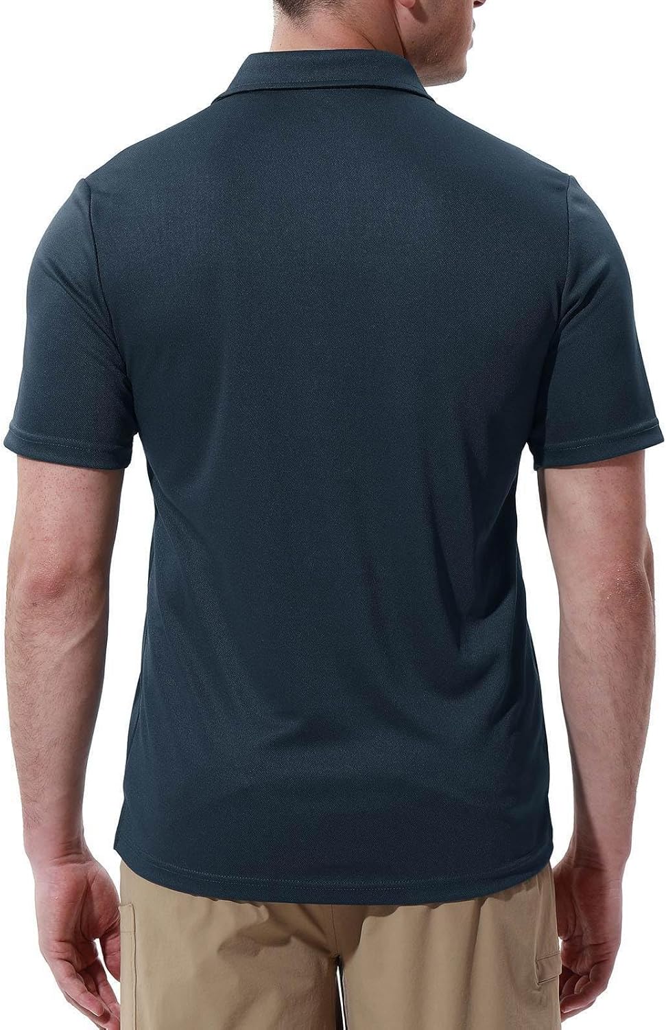 Detalle de Rdruko Men’s Short-Sleeve Quick-Dry Polo Shirt with Pocket for Golf, Outdoor & Everyday Wear