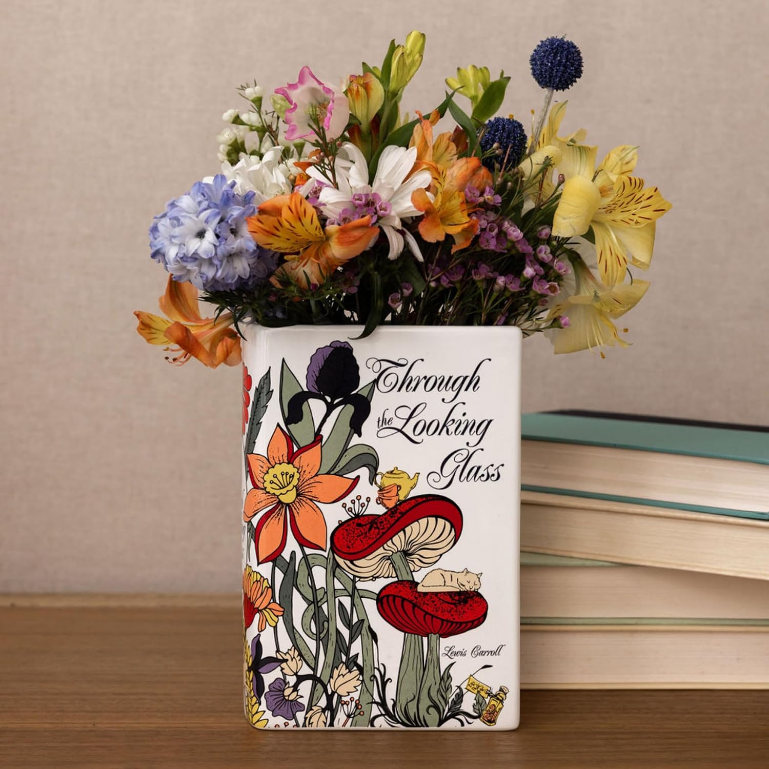 Detalle de STEEL MILL AND CO. SMCBOOKVASE – duży ceramiczny wazon w kształcie książki