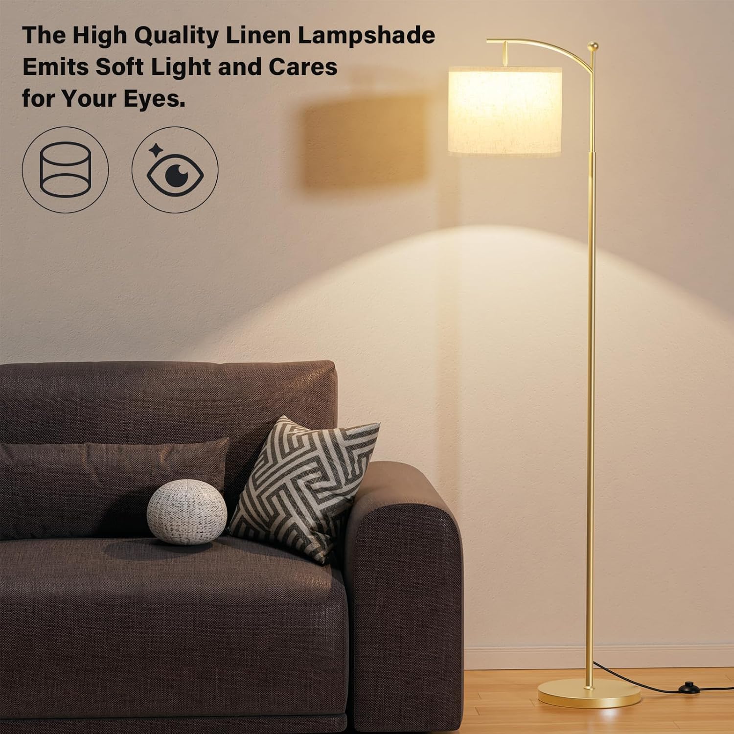 Thumbnail 4 de Aooshine Floor Lamp 61in Gold
