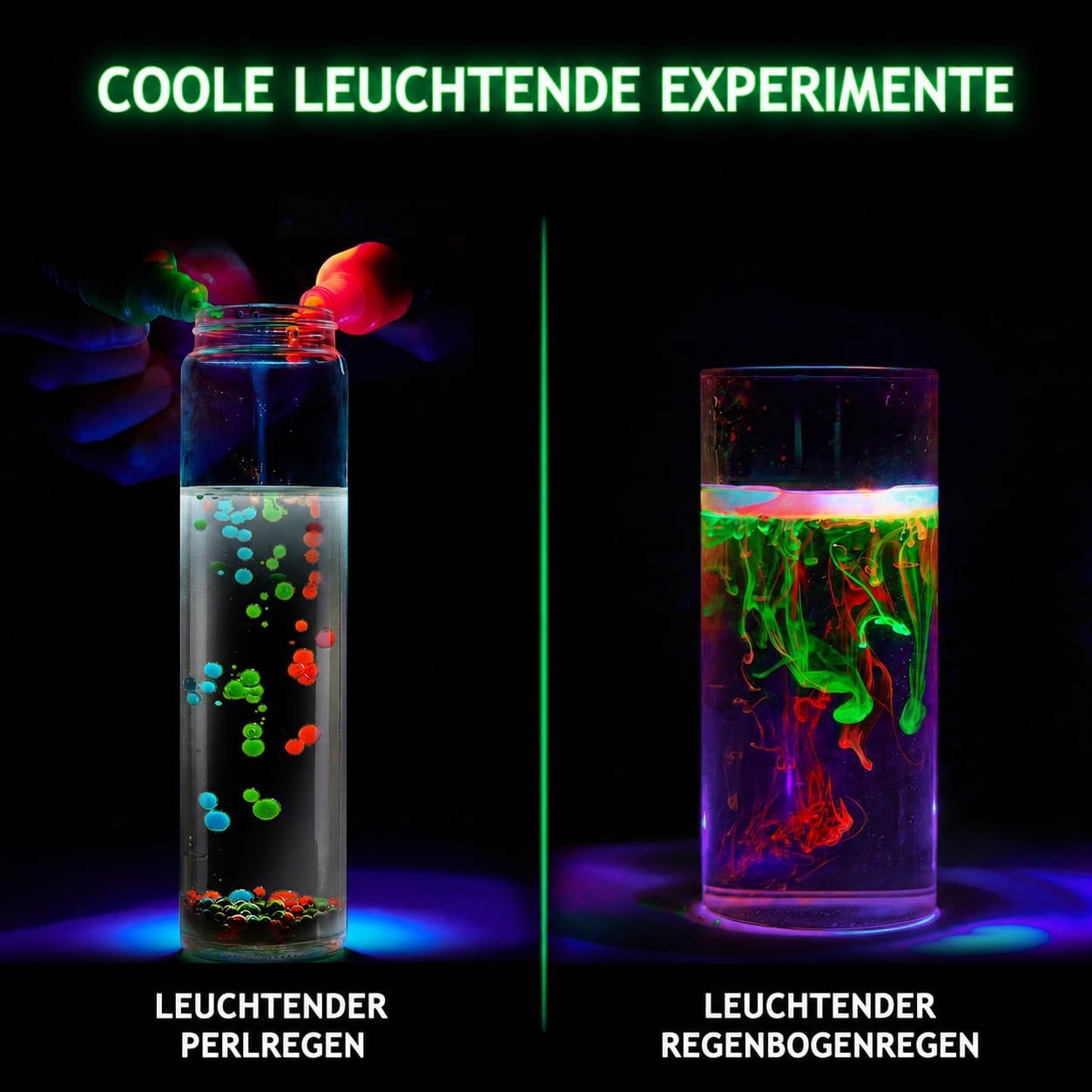 Detalle 2 de Greek Science 75+ leuchtende Experimente im Dunkeln – Glow-in-the-Dark Science Kit für Kinder (8–12)