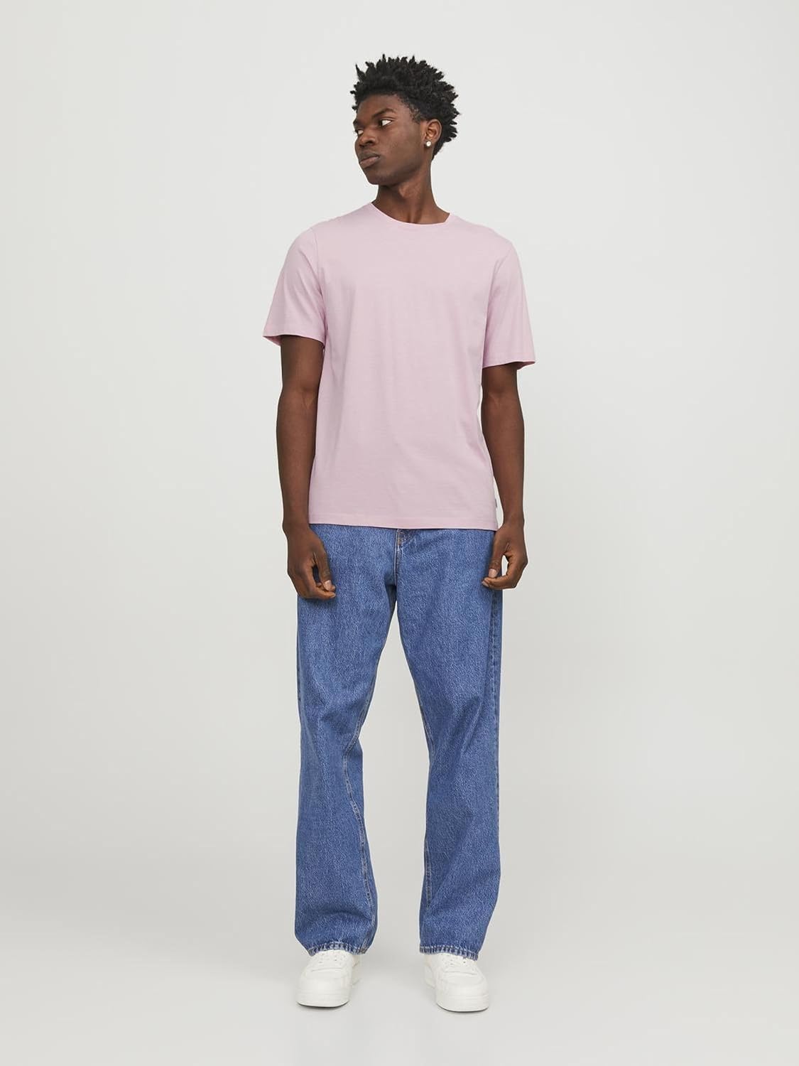 Detalle de JACK & JONES Herren Jjeorganic Basic Tee Ss O-Neck Noos T-Shirt (1er Pack) – Basic Baumwollshirt