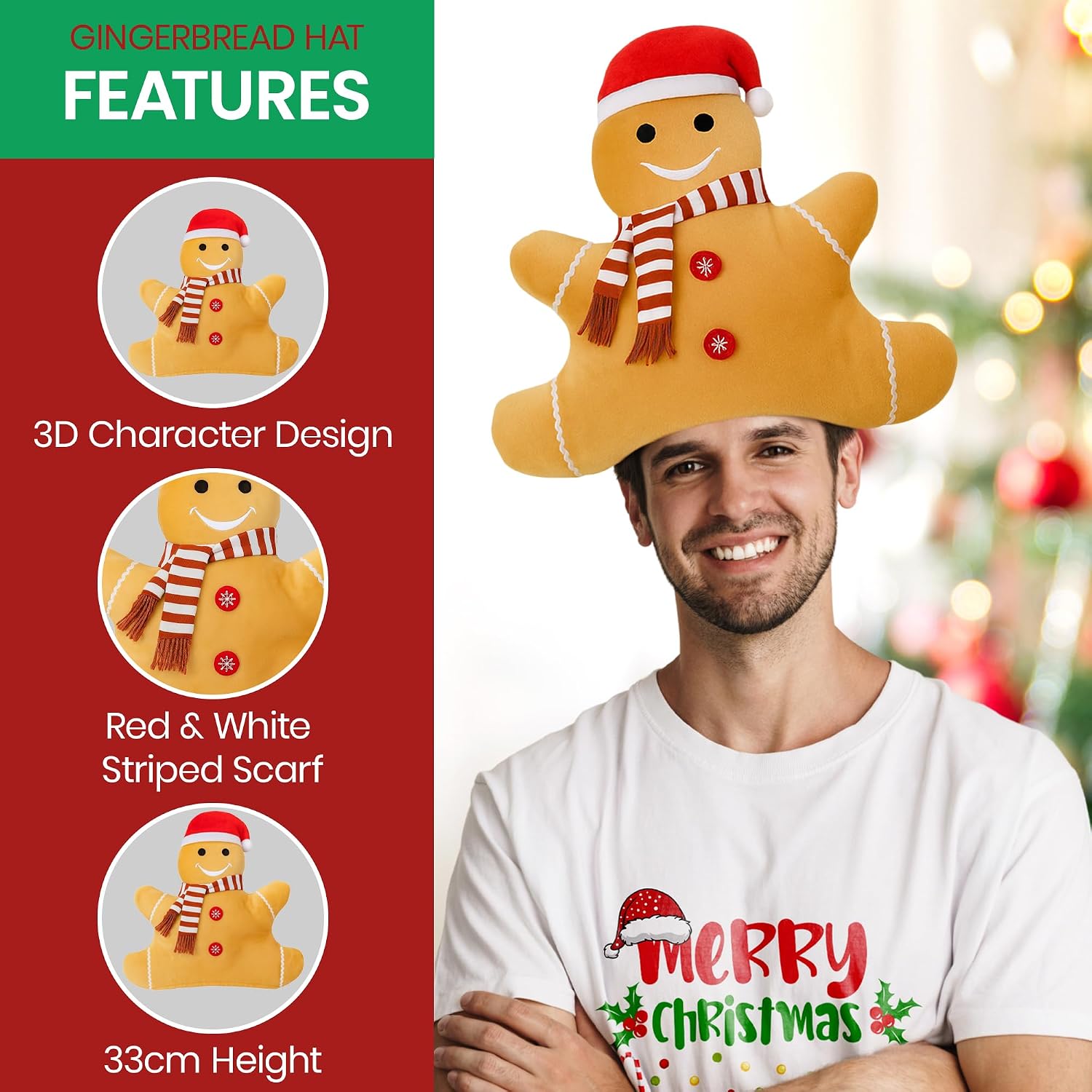 Detalle 2 de Novelty Christmas Hats Pack 6-piece