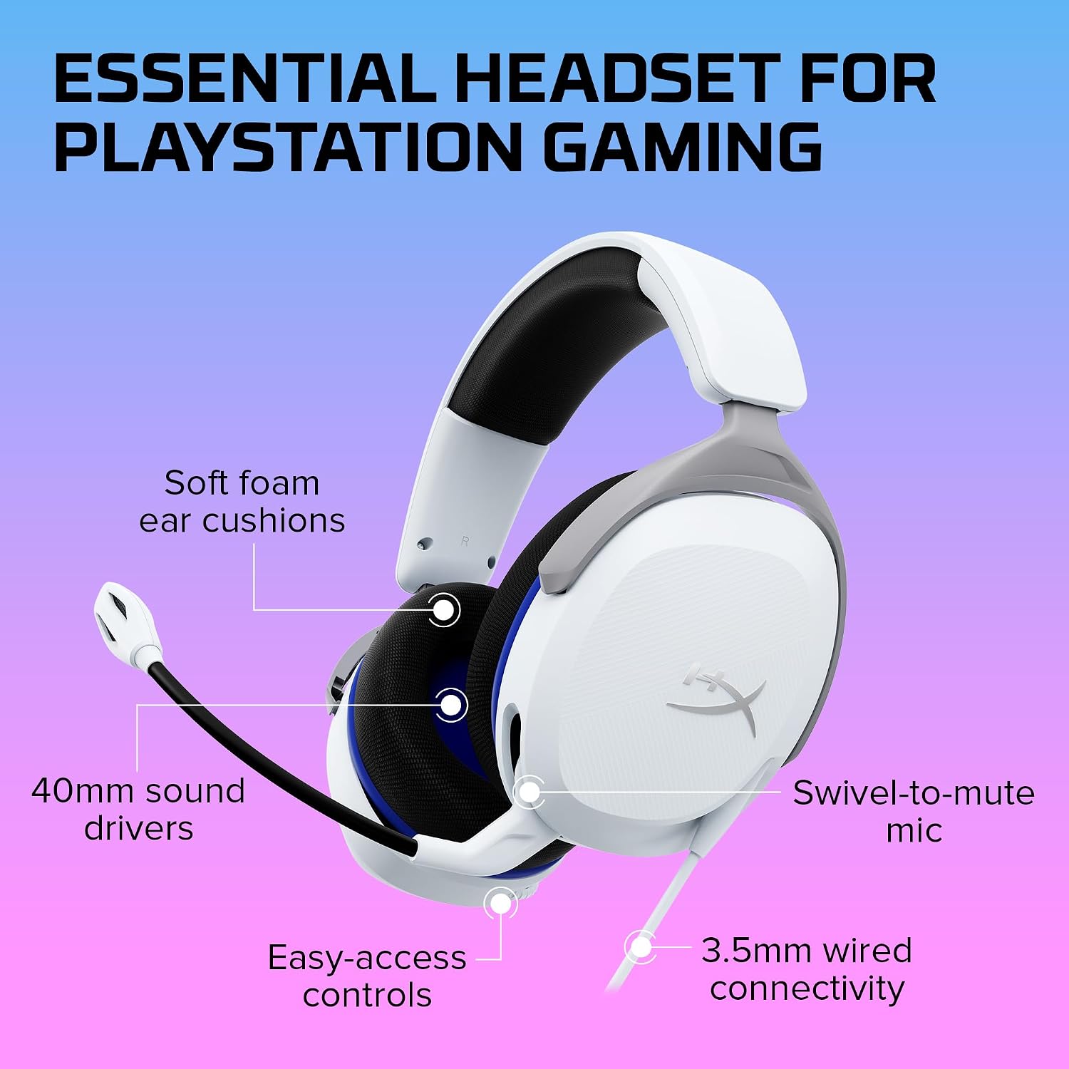 Detalle de HyperX gaming headset Cloud Stinger 2 Core