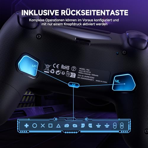 Thumbnail 2 de ECHTPower Wireless Controller für PS4/PC mit Hall‑Effekt‑Joystick