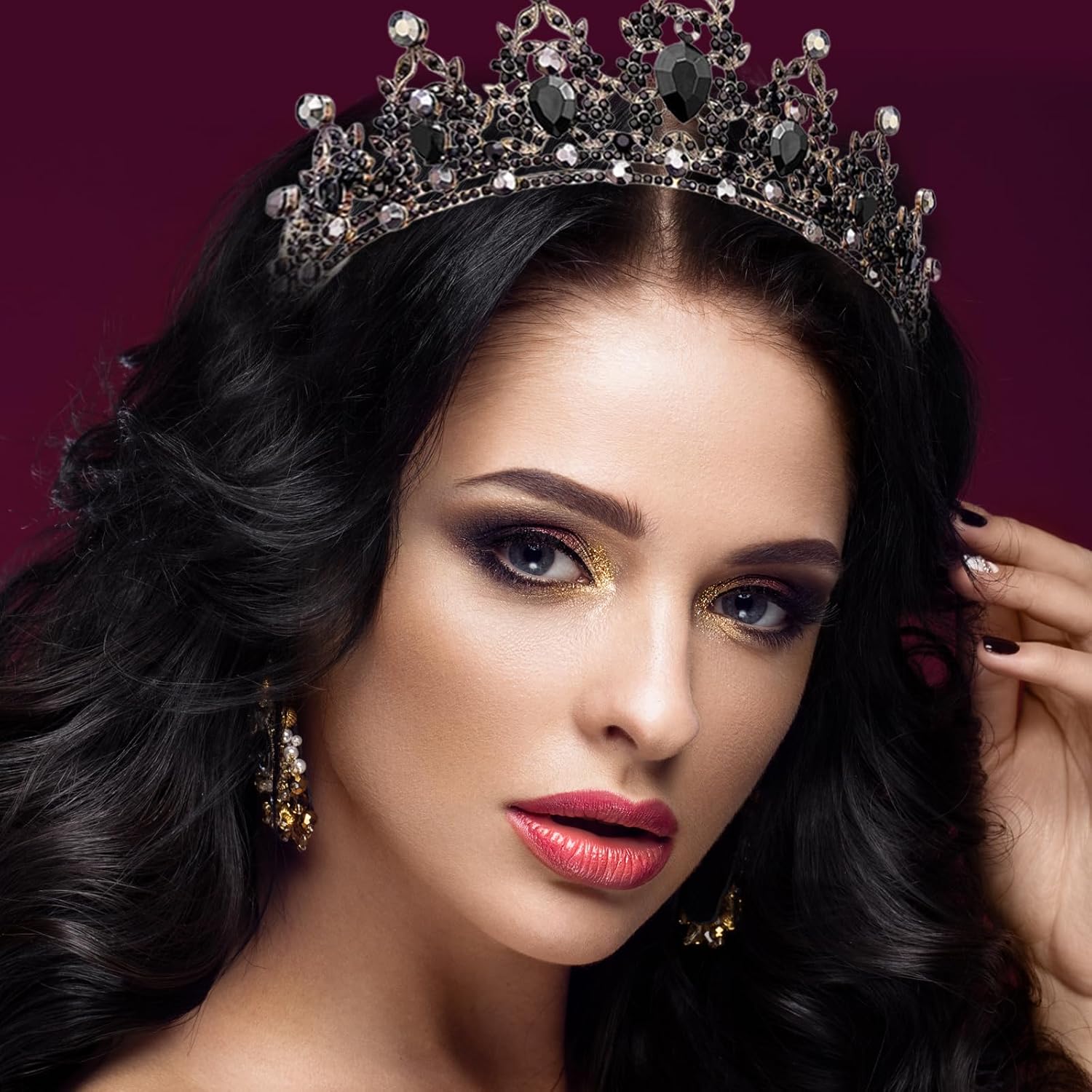Thumbnail 5 de HuaMuDM Kristallkrone Diadem 5 cm