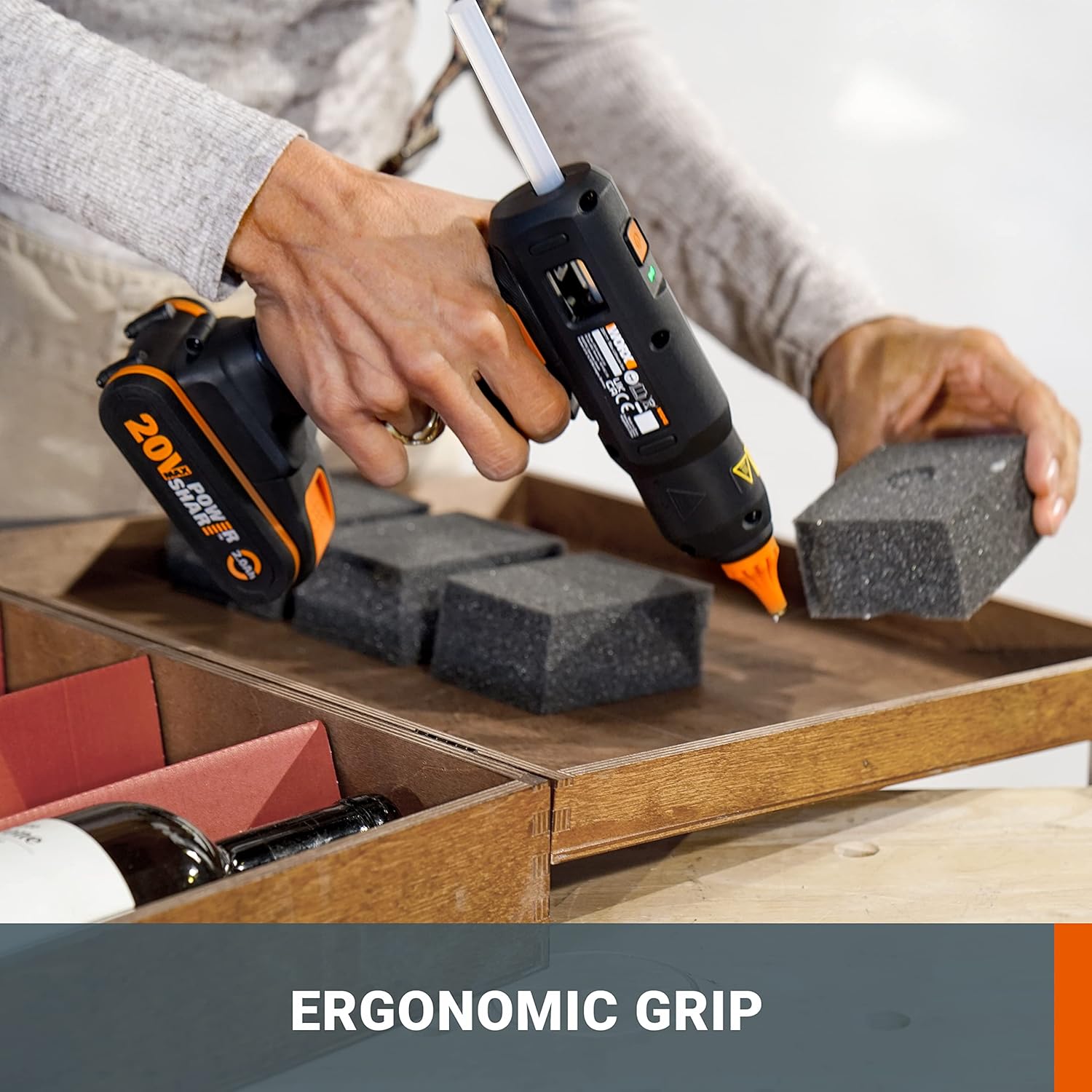 Thumbnail 5 de WORX 18V Cordless Hot Glue Gun WX045.9 (20V MAX), 60W, up to 200°C