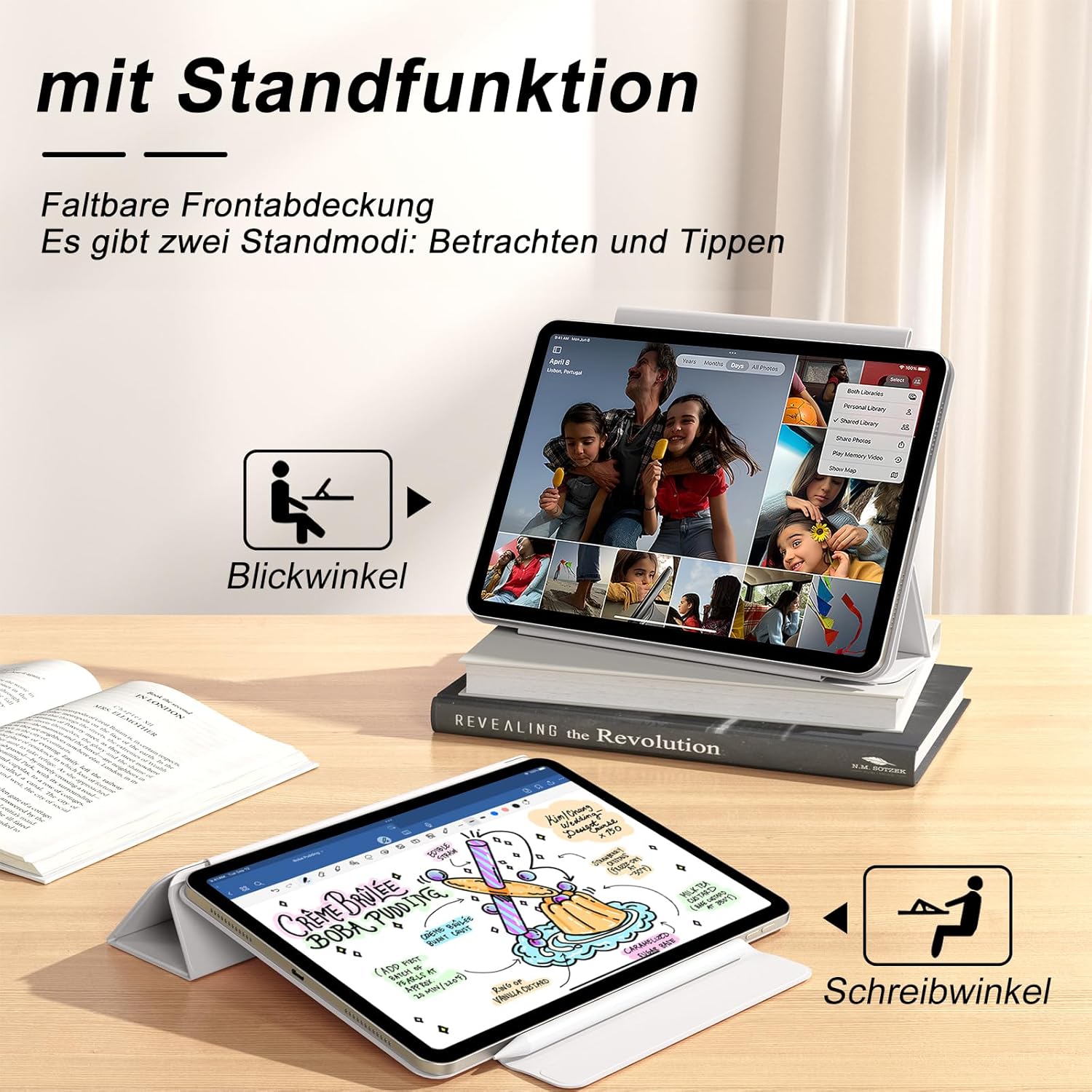 Thumbnail 6 de SZPSGC Magnetische Hülle für iPad (A16) 11/10. Generation – Magnetisch, Zwei-Wege-Ständer und Auto-Ruhen/Wecken