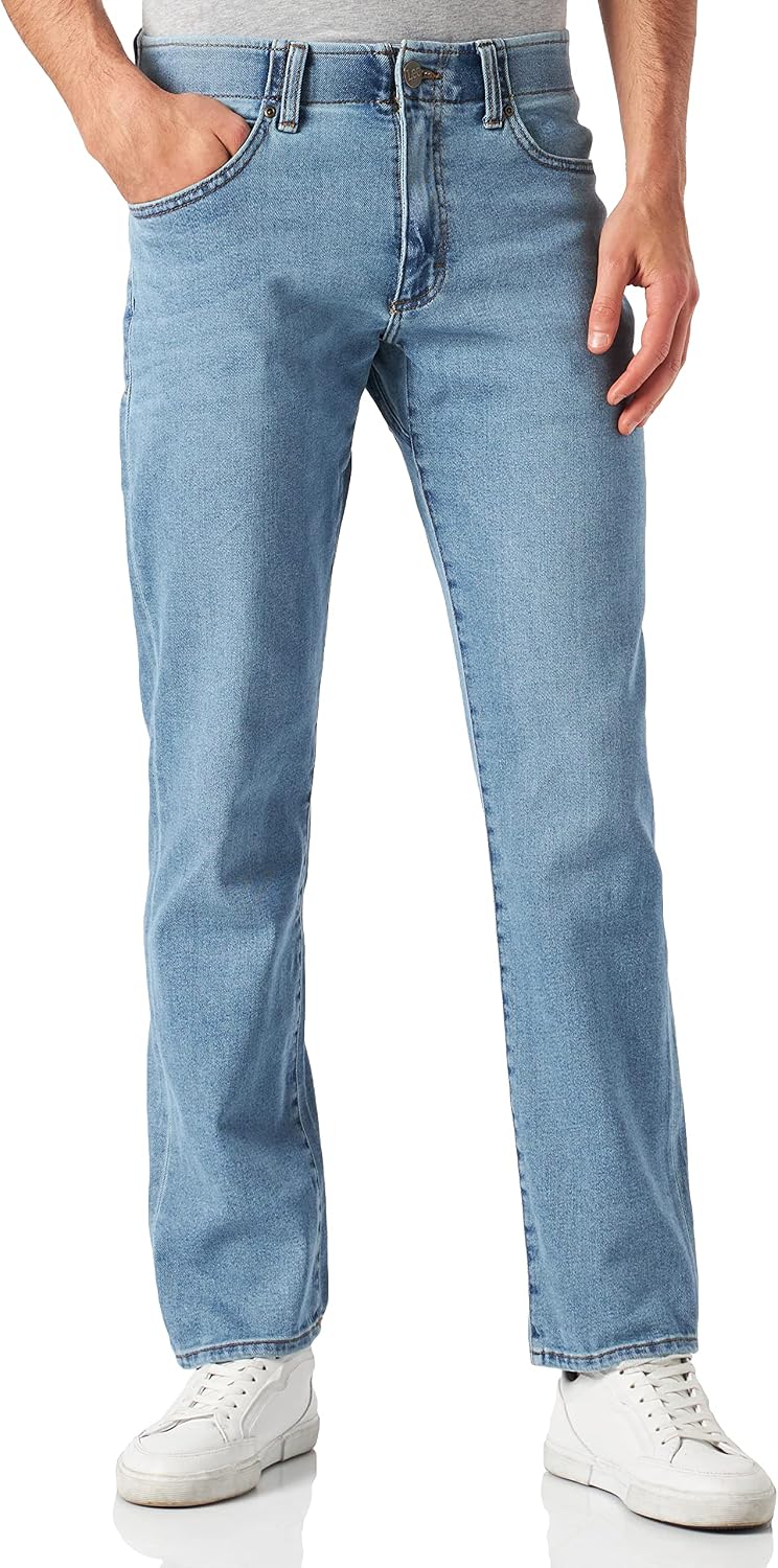 Detalle de LEE Jeans Herren Regular Straight Fit Extreme Motion Schwarz (Modell 112119562, Größe 36, Länge 32)