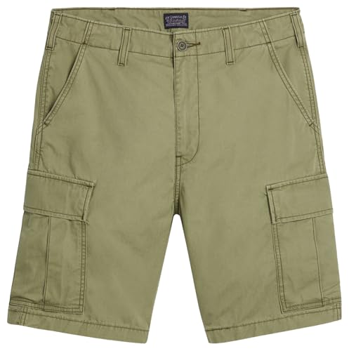 Detalle 2 de Levi's Pantalones Cortos Cargo Grandes y Alto para Hombre – Noche de Oliva (46 Grande Alto)