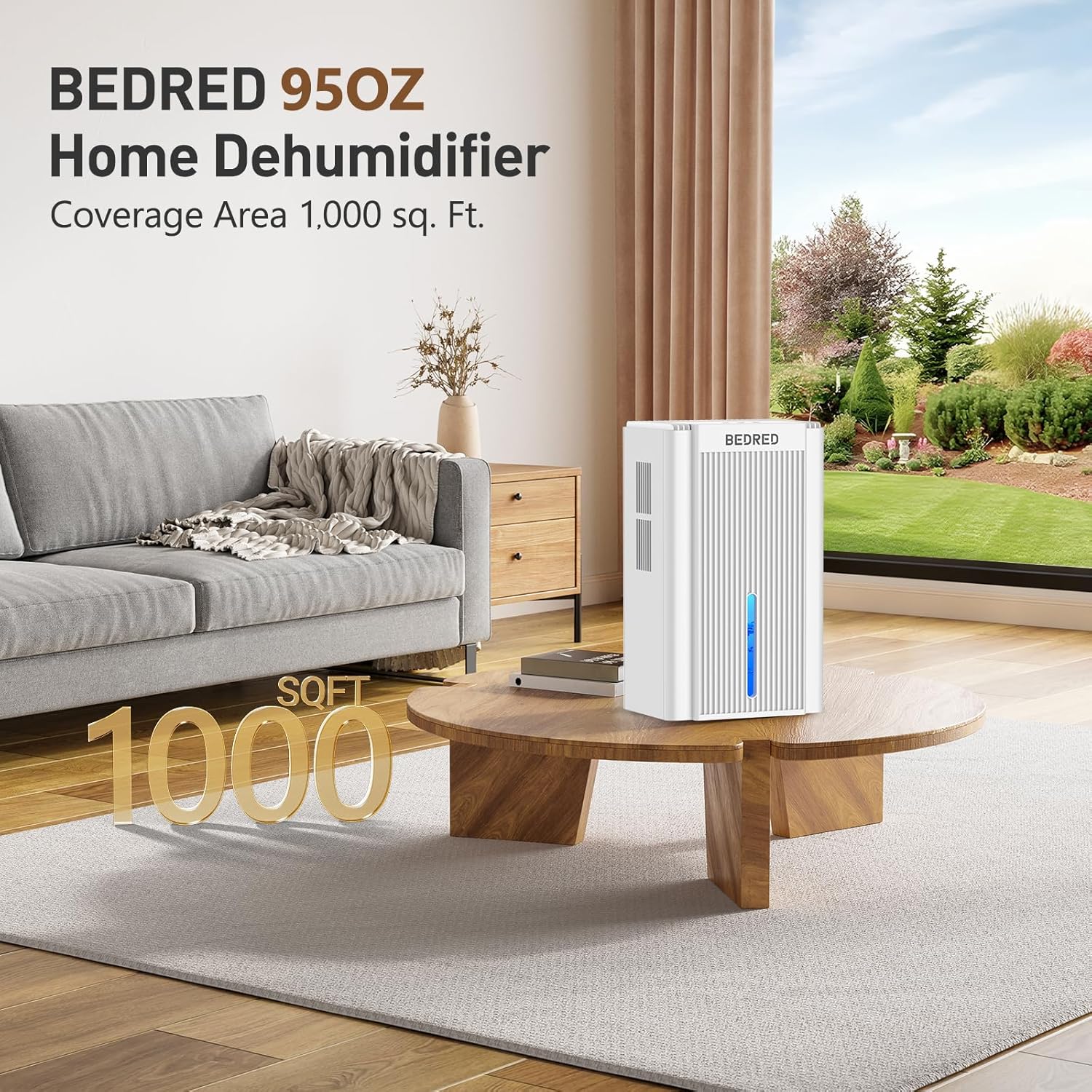 Detalle 2 de 95OZ Dehumidifier for Home 1000 Sq.Ft