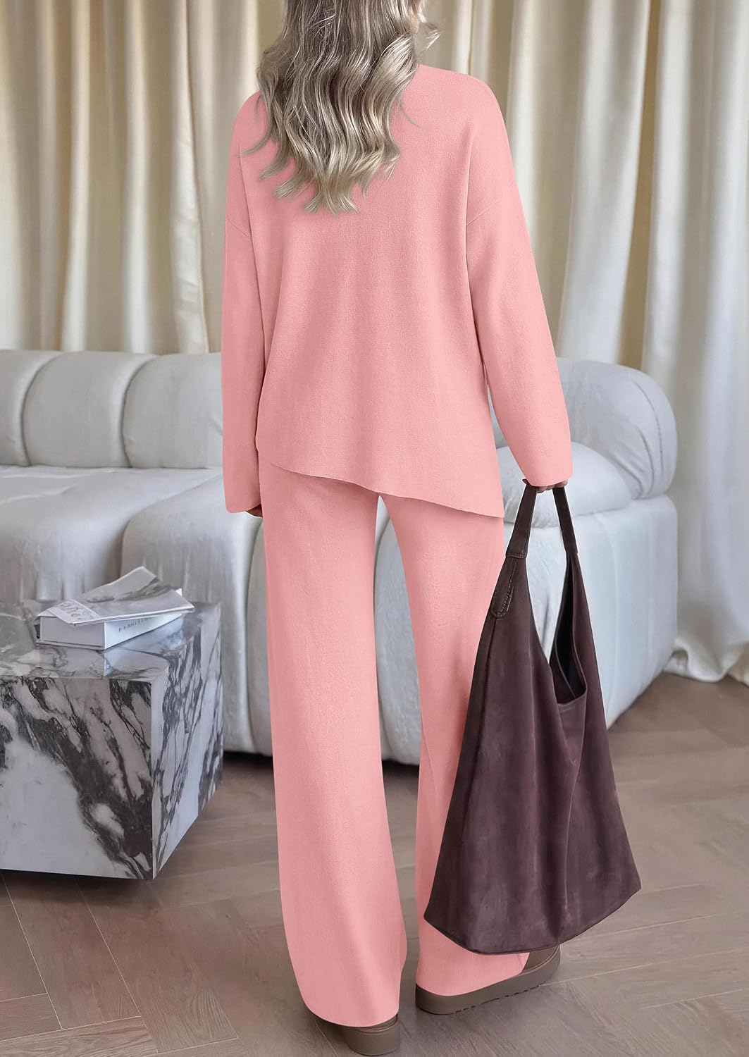 Detalle de PRETTYGARDEN Women's Sweater Set, Fine Knit