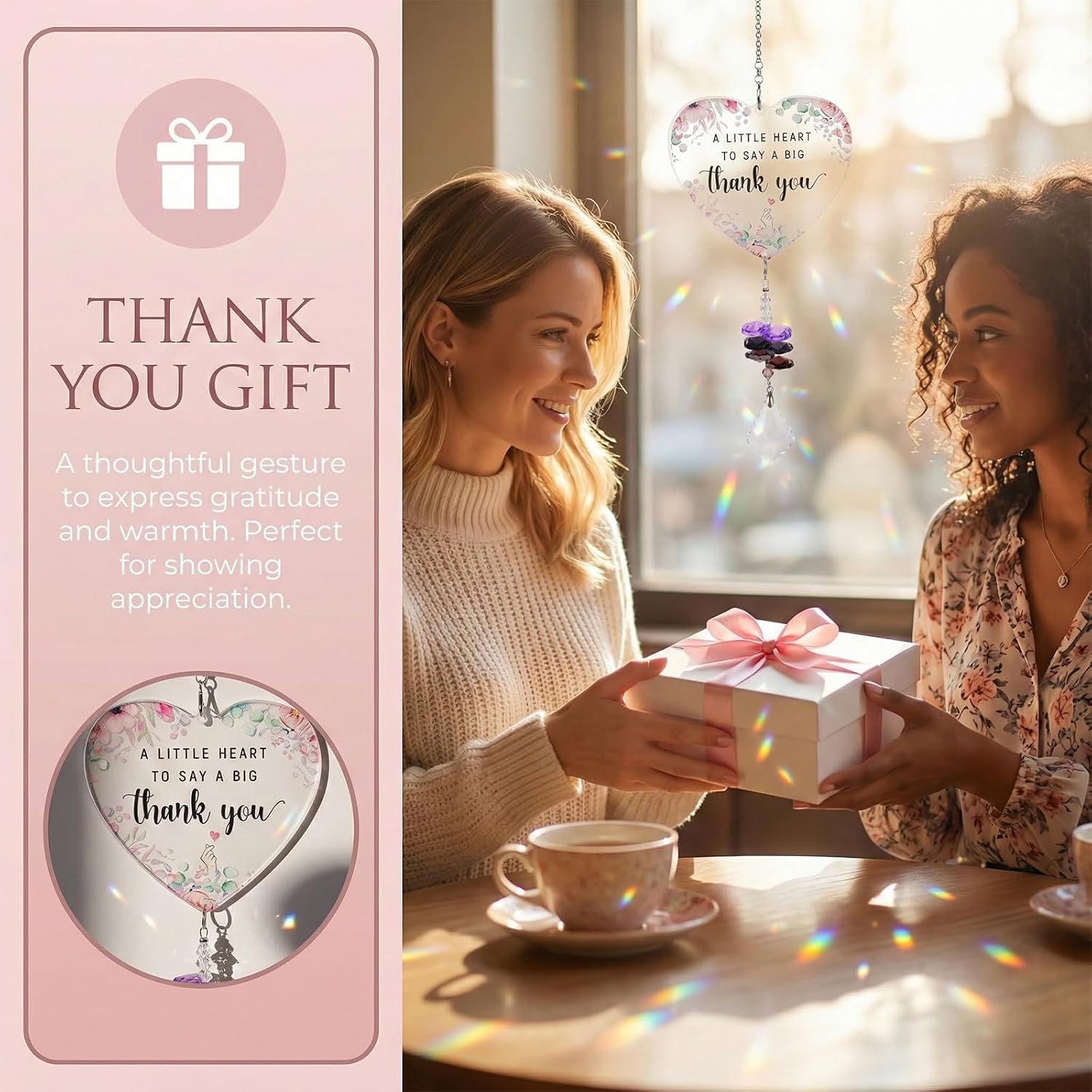 Detalle 2 de Crystal Suncatcher Thank You Gift