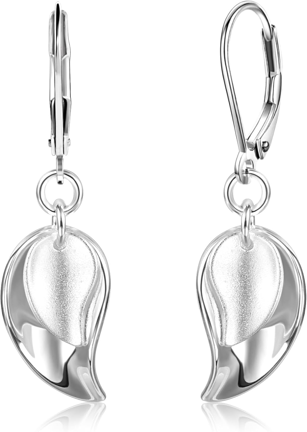 Thumbnail 6 de ASH'S CHOICE Silber 925 Ohrringe Hängend – Doppel Wassertropfen Creolen mit Anhänger, hypoallergen