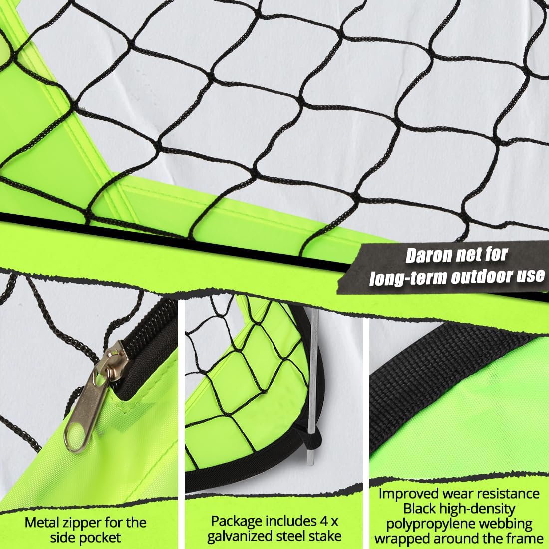 Thumbnail 3 de BAYINBULAK Pop-Up Football Goals – Mini Foldable Garden Net (100cm x 70cm) with Carry Bag