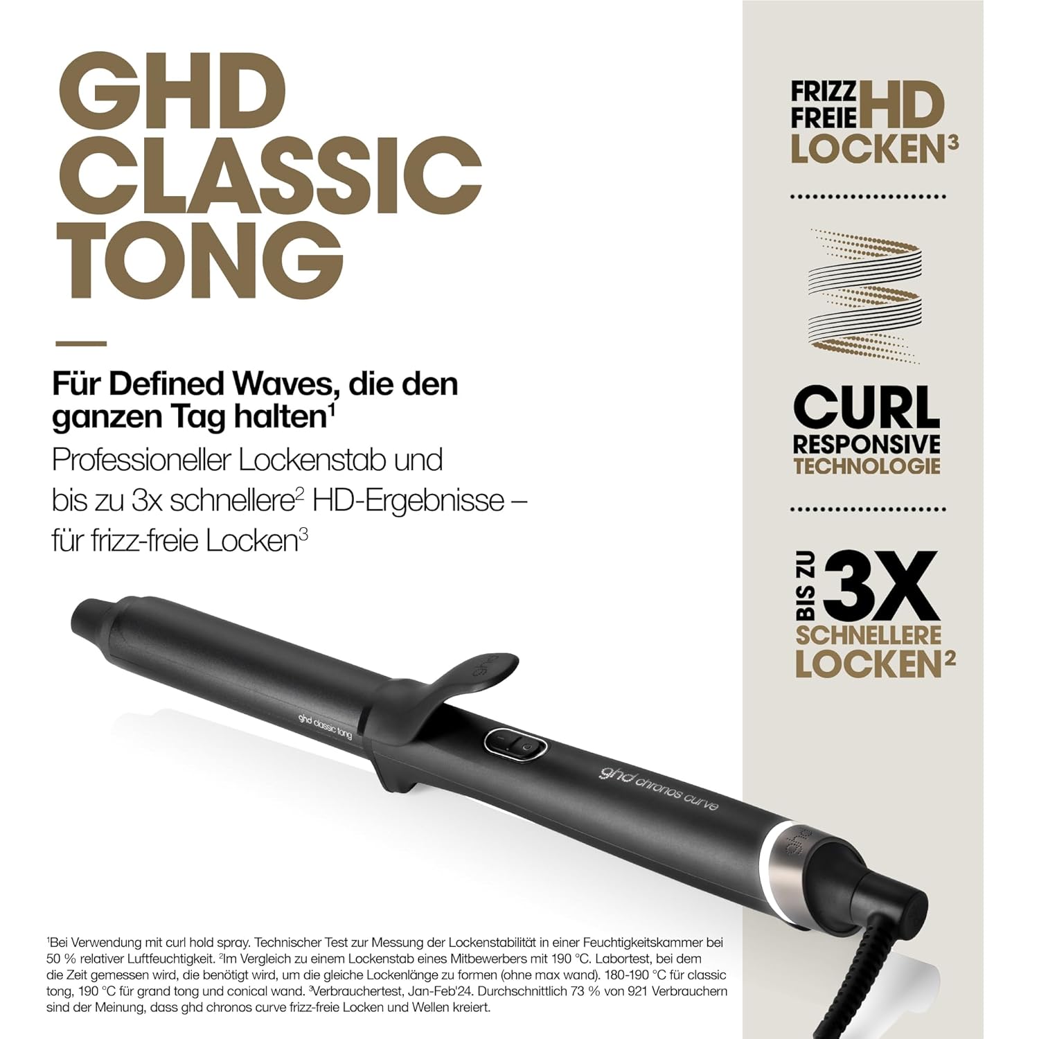 Thumbnail 2 de GHD chronos curve Lockenstab mit Klammer (26 mm) – für definierte Locken & Wellen mit 185 °C