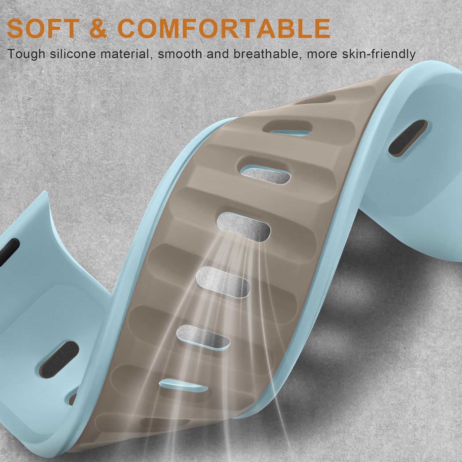 Thumbnail 1 de Anlinser Sport Strap for Apple Watch (38–42mm) – Light Blue Silicone Loop Band