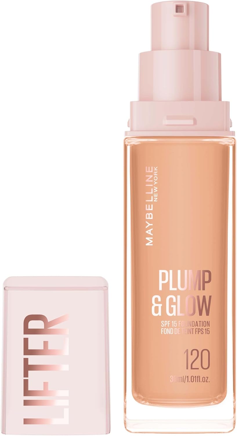 Detalle 2 de Maybelline New York Lifter Plump & Glow Foundation – 2 % niacinamid, hyaluronsyra och lyster
