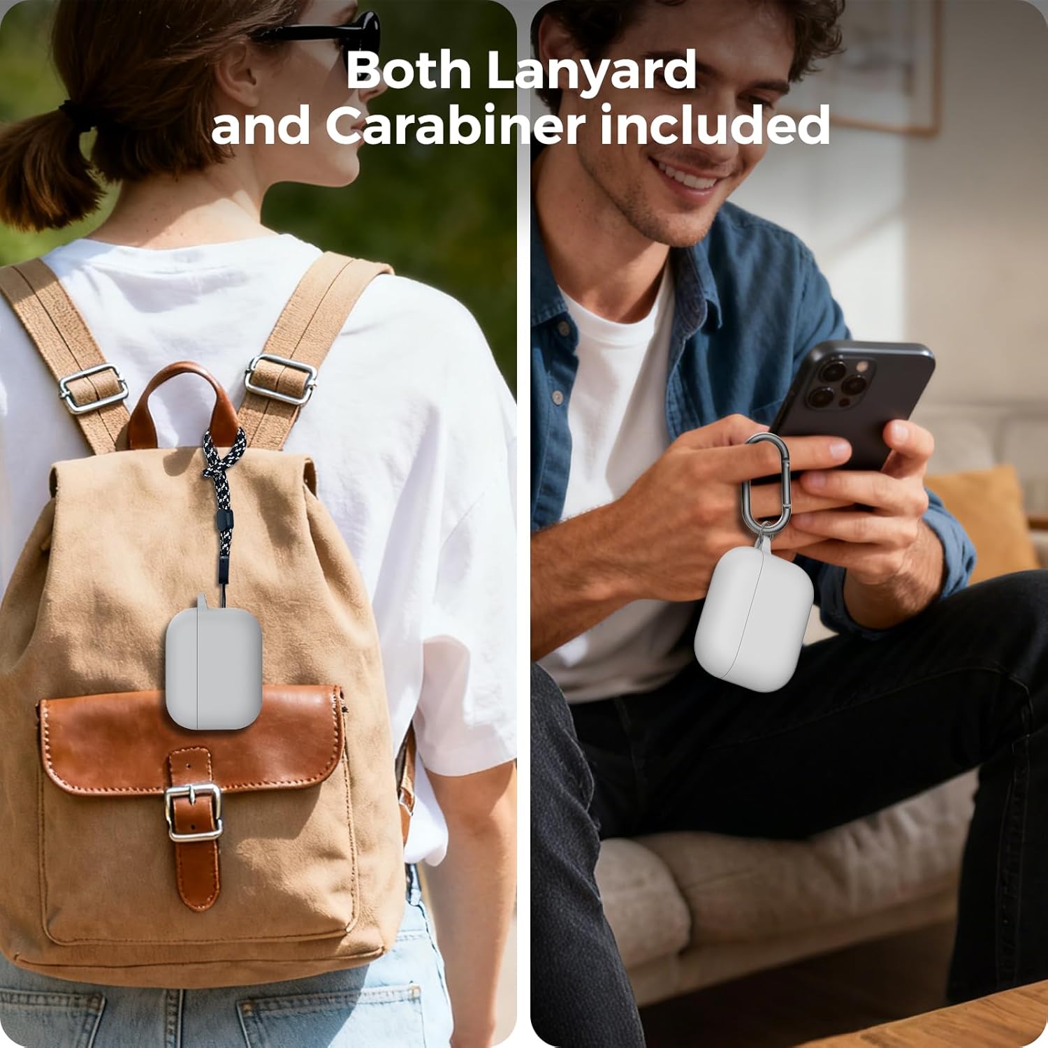 Thumbnail 3 de AhaStyle AirPods Pro 3 Case Cover (2025) with Cleaning Kit – Full Body Shockproof Silicone Case with Carabiner and Strap