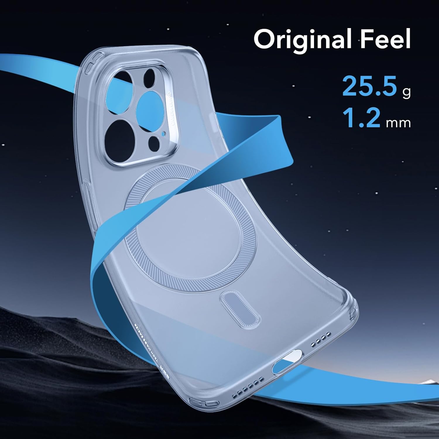 Thumbnail 2 de ESR Zero coque pour iPhone 13 Pro Max transparente fine en silicone avec MagSafe (bleu)