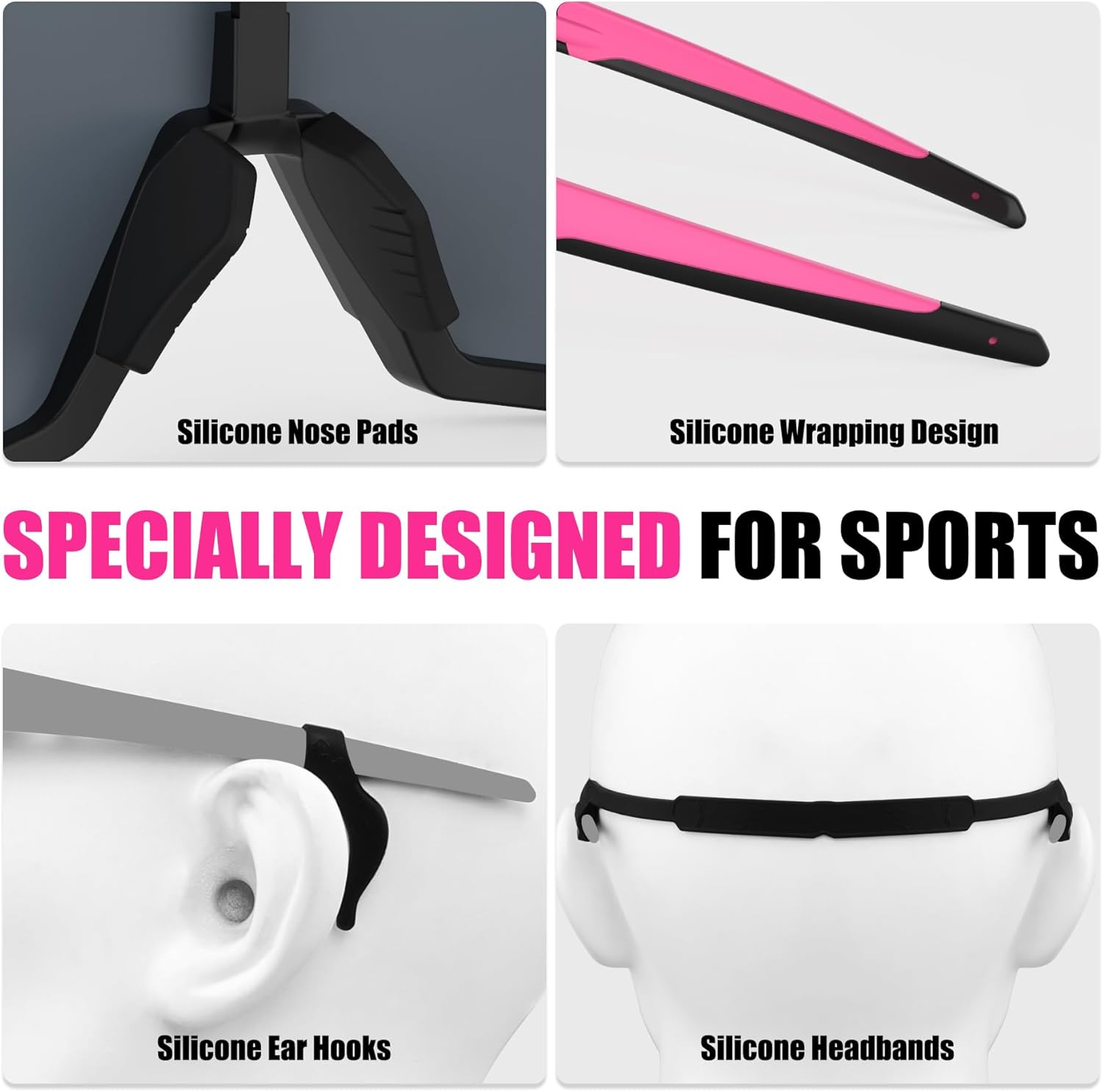 Thumbnail 5 de X-TIGER Fahrradbrille – UV400 Polarisierte Sportbrille mit TR90-Rahmen, 5 Wechselgläsern und montierbarem Brillenband