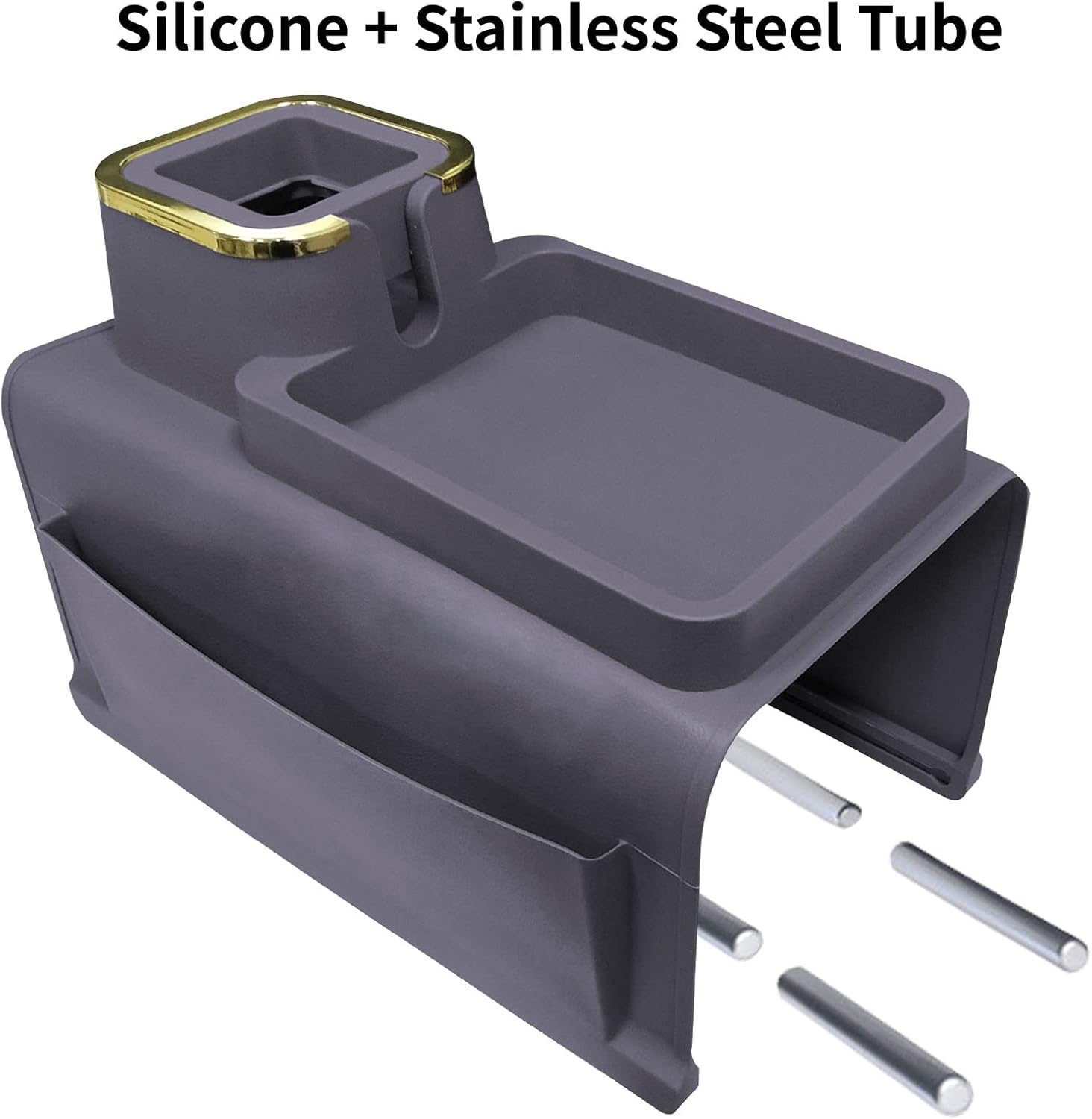 Detalle de IULONEE Large Capacity Sofa Armrest Tray with Anti-Slip Cup Holder